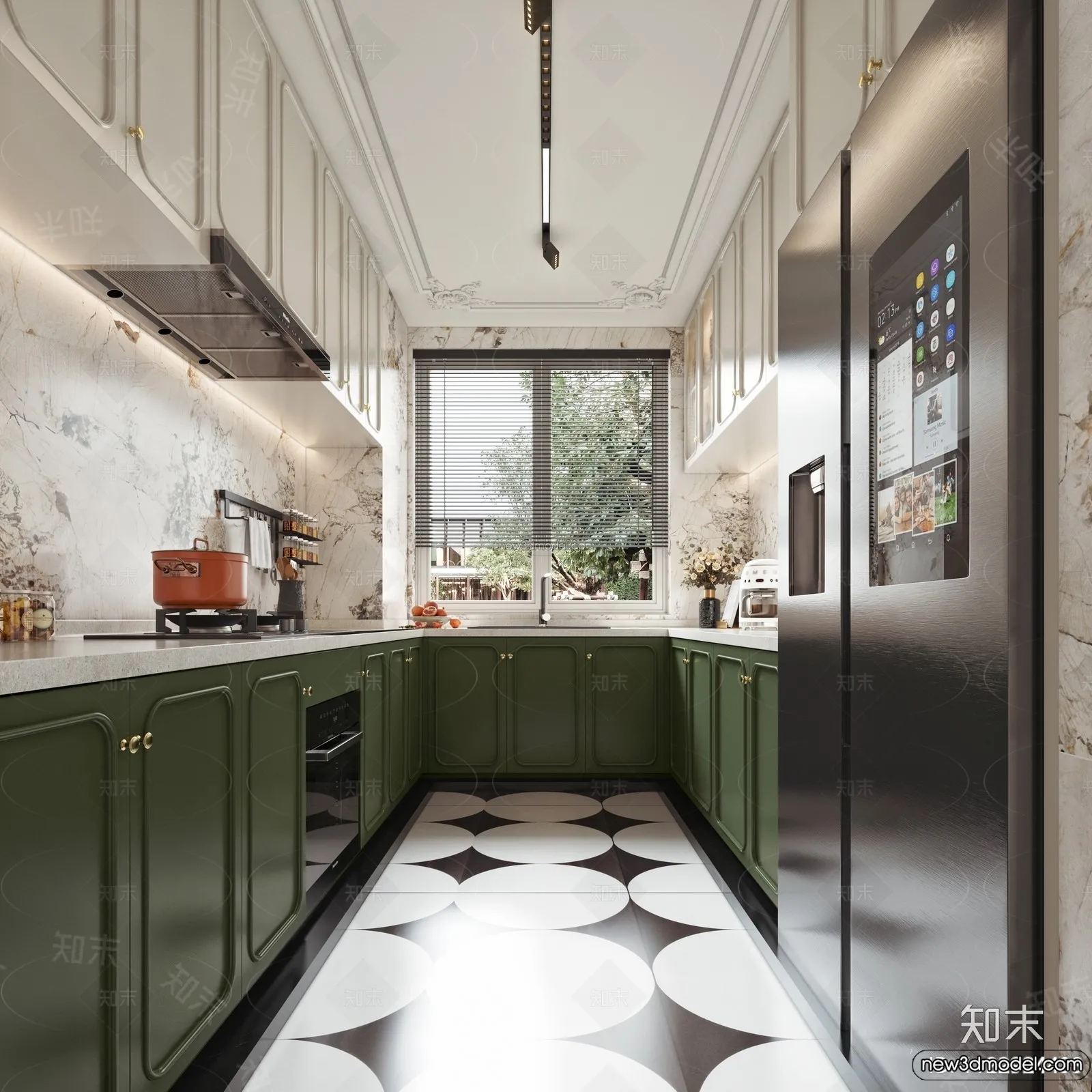 Kitchen - 3D Interior Scene - French Style - 005