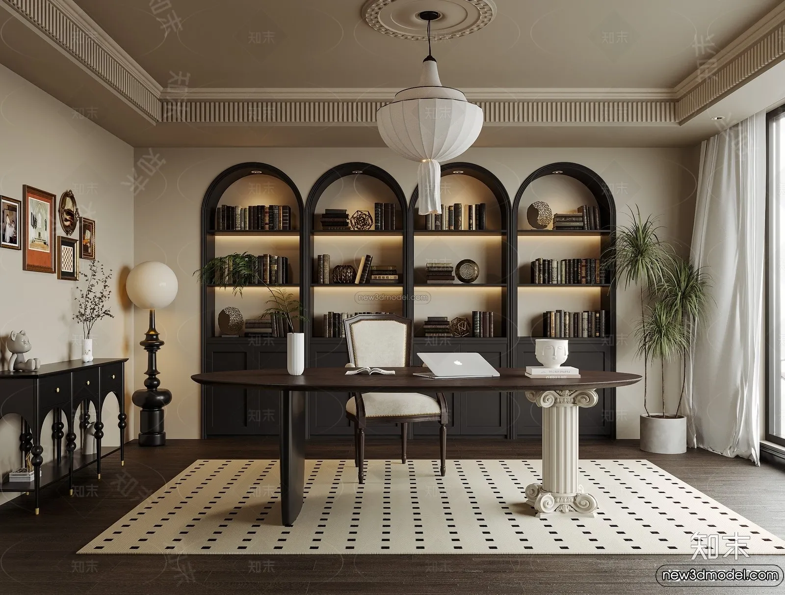 Kitchen - 3D Interior Scene - French Style - 015