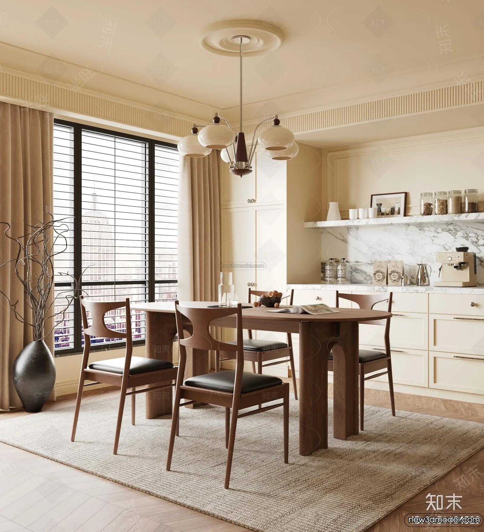 Kitchen - 3D Interior Scene - French Style - 032