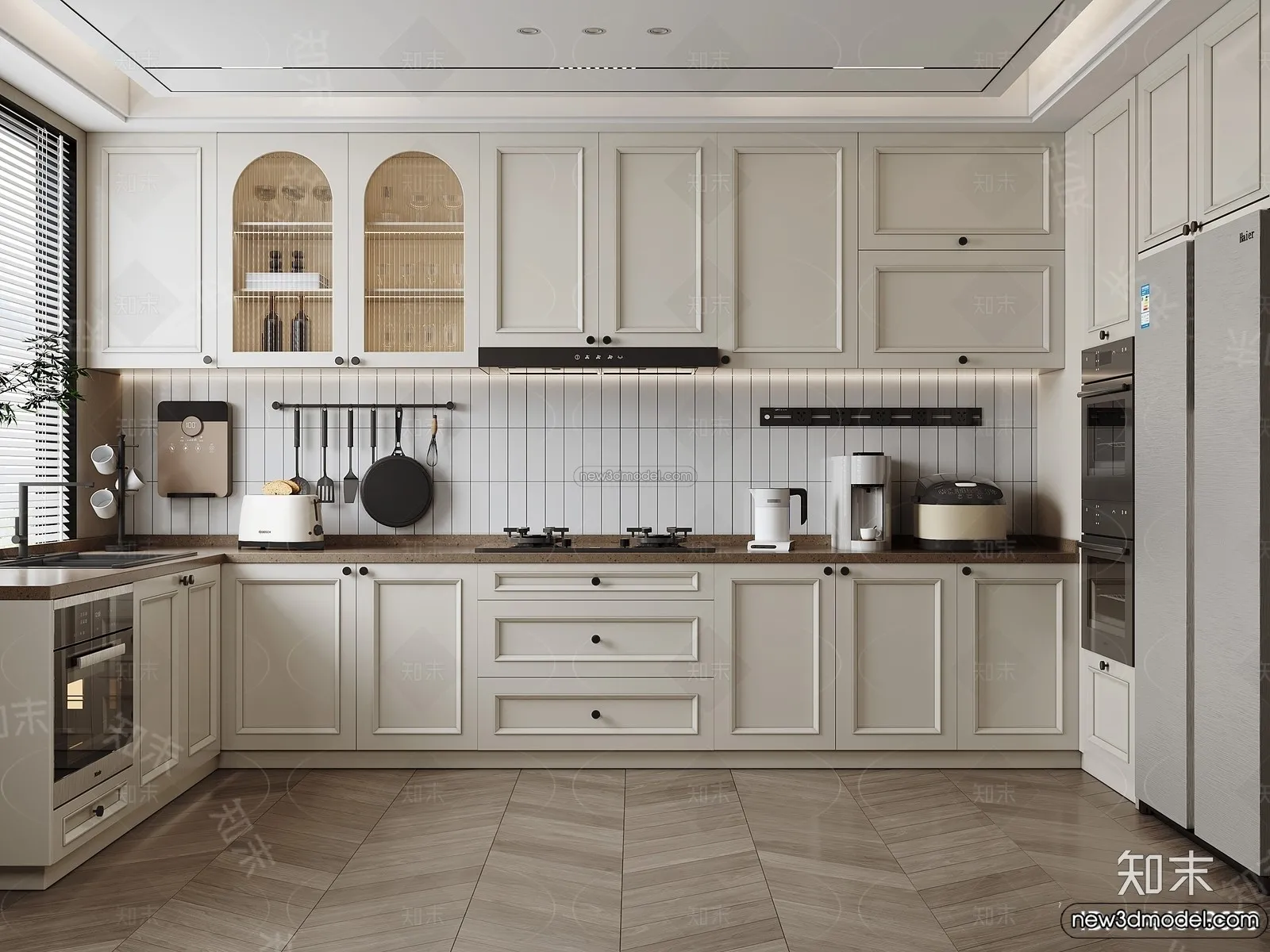 Kitchen - 3D Interior Scene - French Style - 033