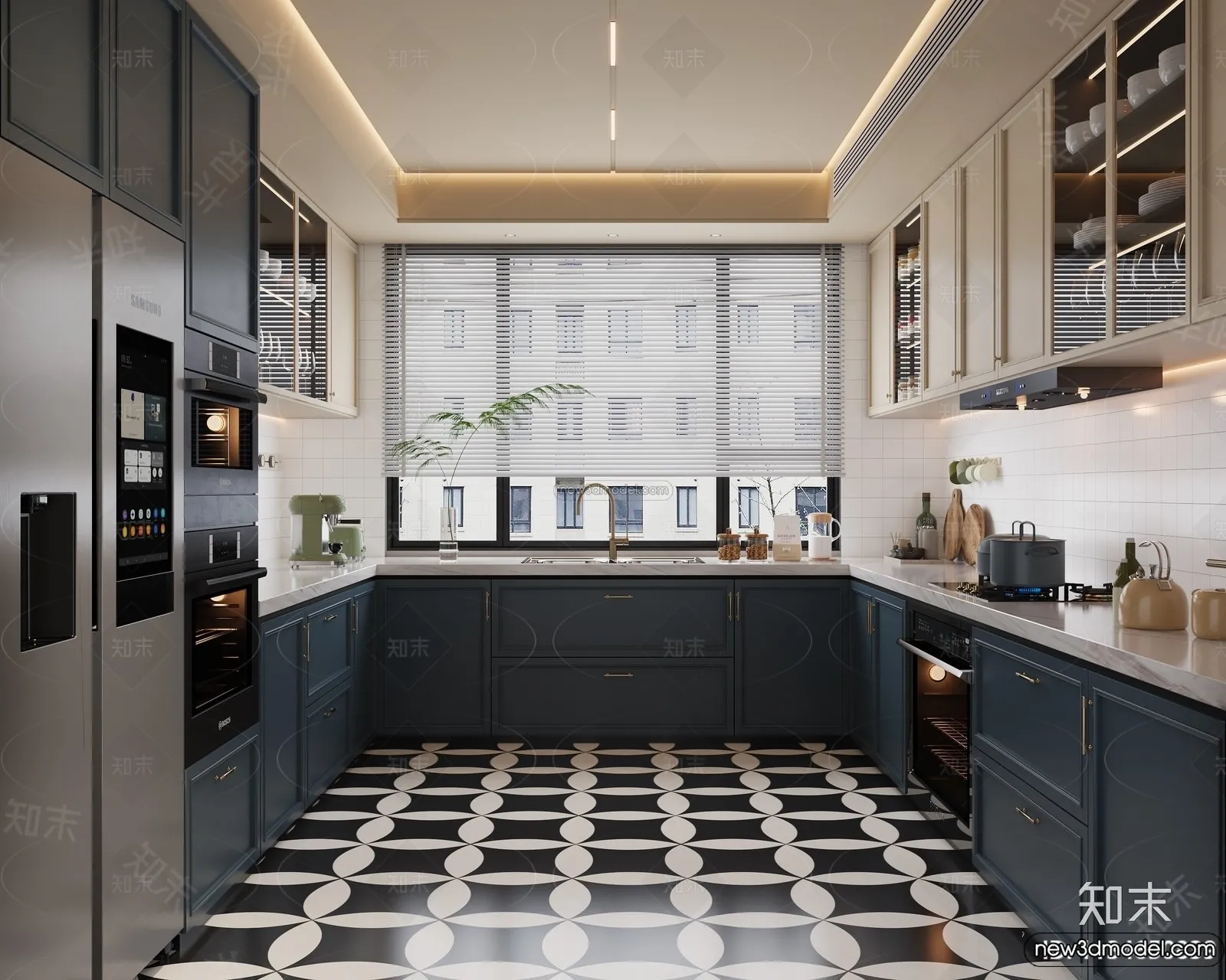 Kitchen - 3D Interior Scene - French Style - 039