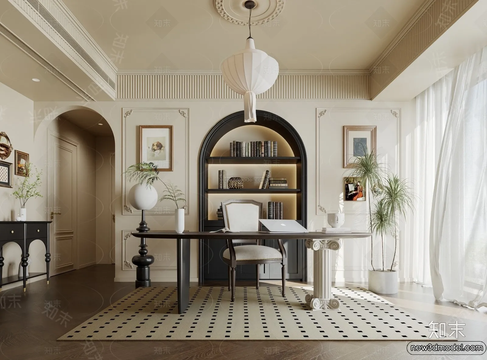 Kitchen - 3D Interior Scene - French Style - 043