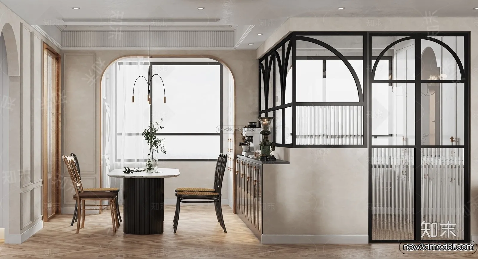 Kitchen - 3D Interior Scene - French Style - 045