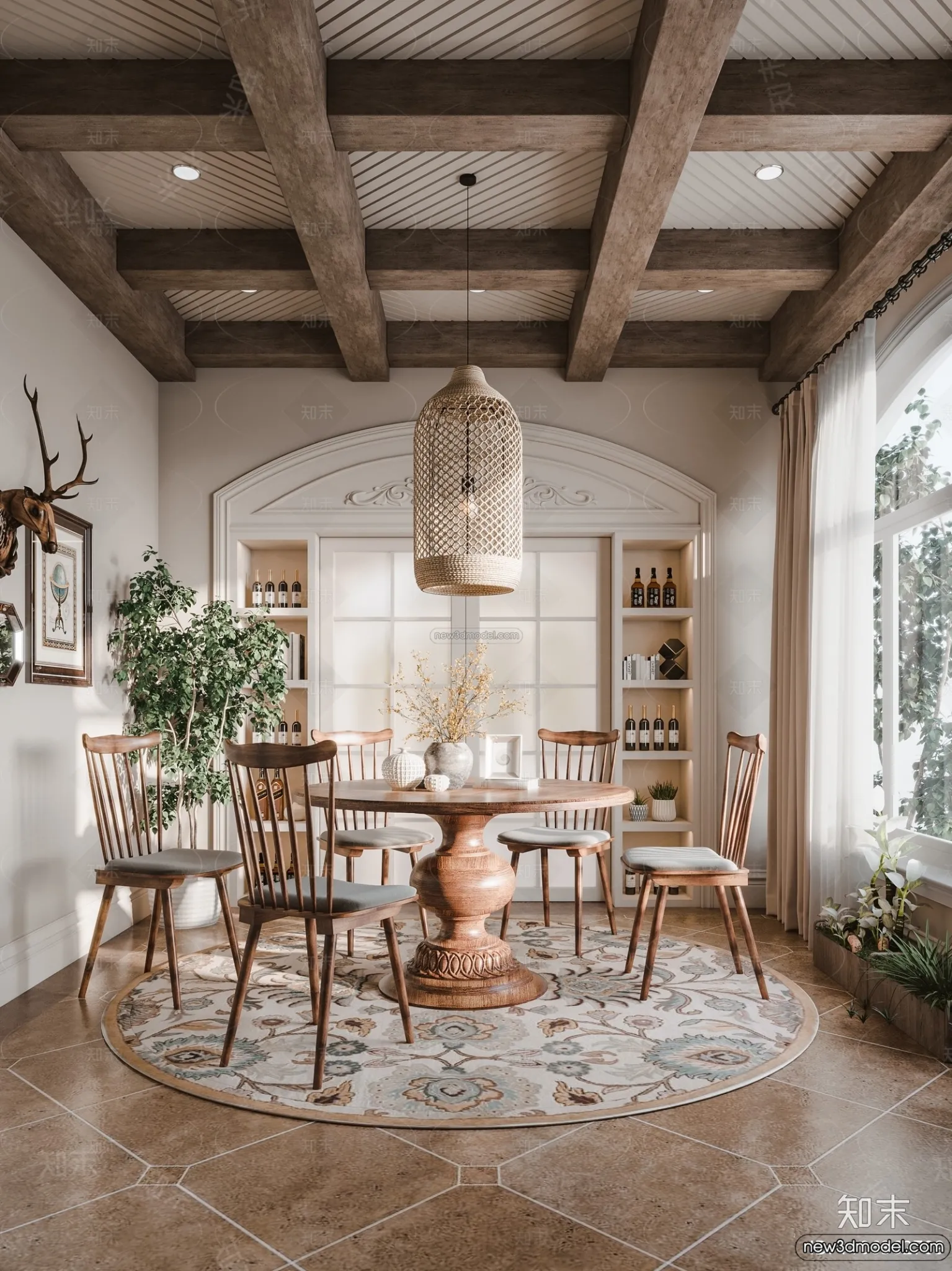 Kitchen - 3D Interior Scene - French Style - 053