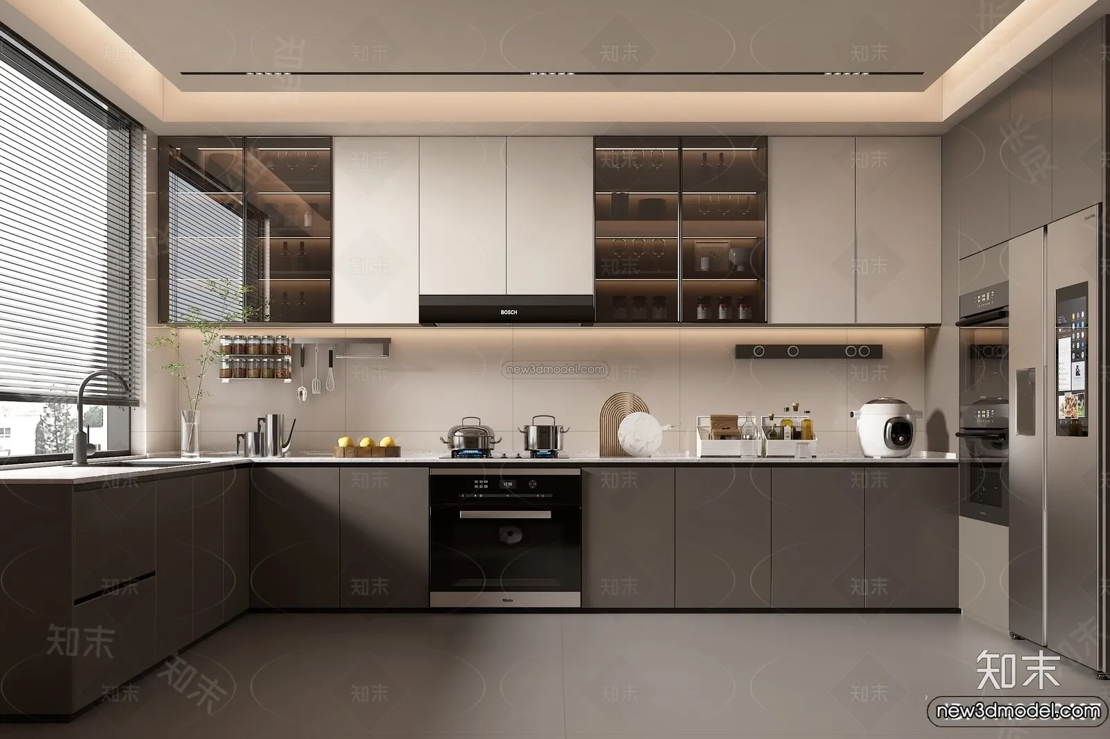 Kitchen - 3D Interior Scene - Italian Style - 004