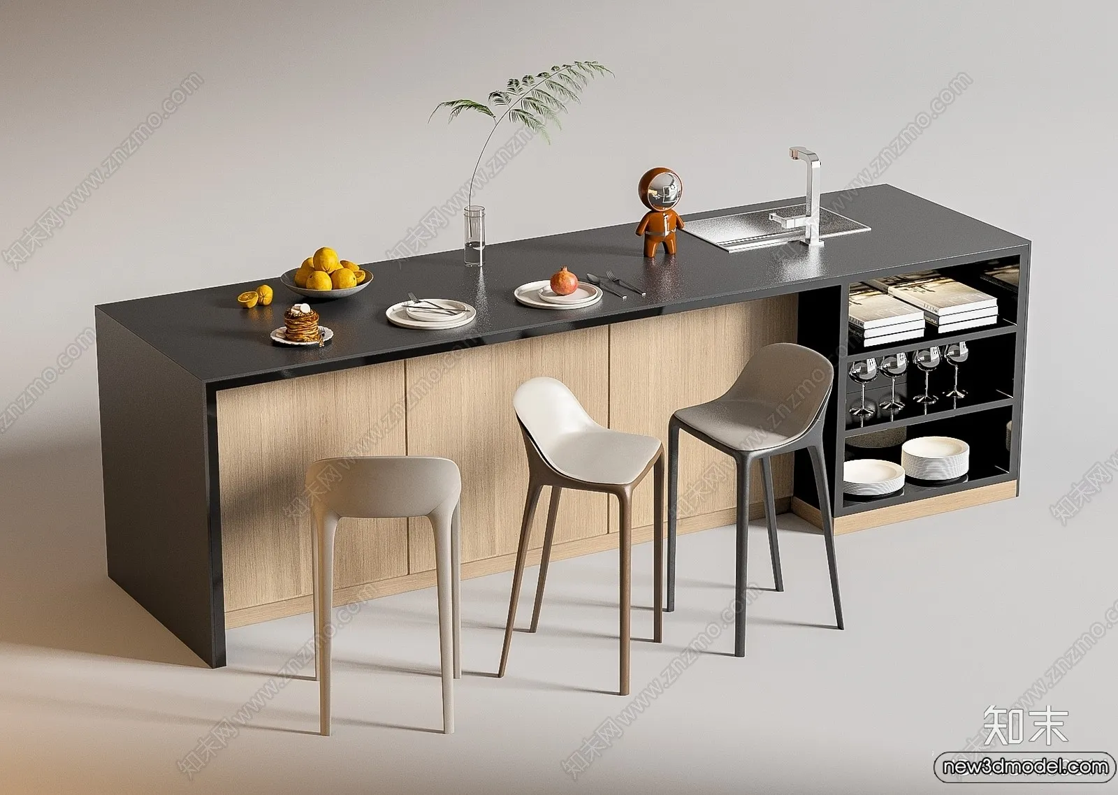 Kitchen - 3D Models - 3D Interior Scenes - 012