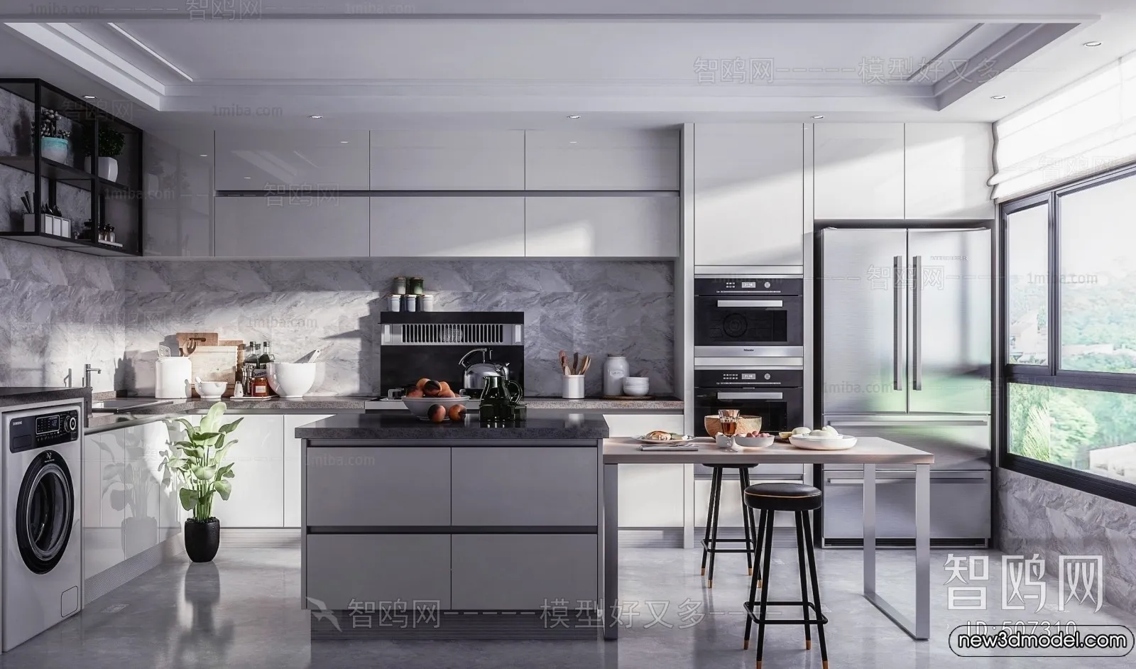 Kitchen - 3D Models - 3D Interior Scenes - 047