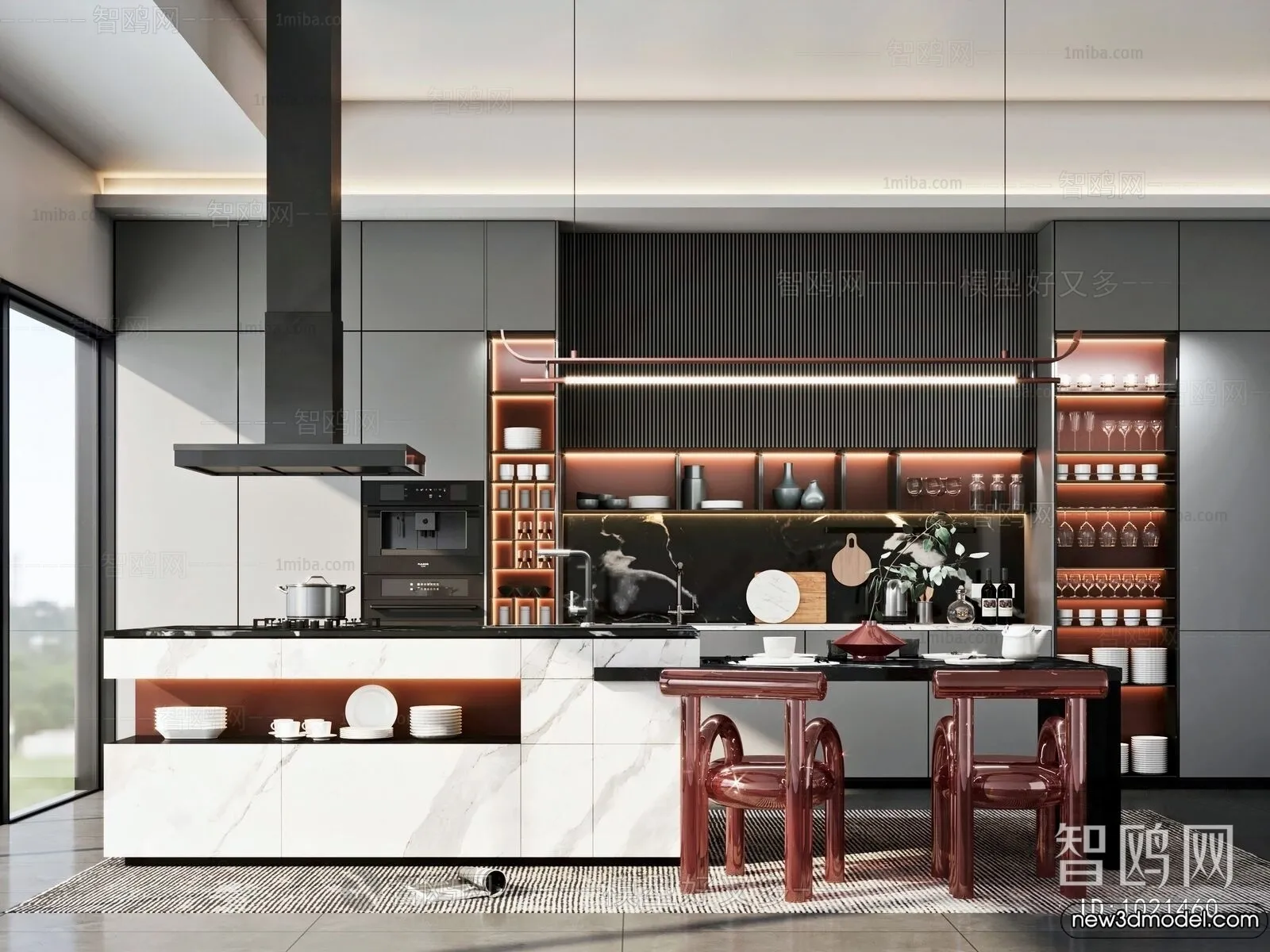 Kitchen - 3D Models - 3D Interior Scenes - 051