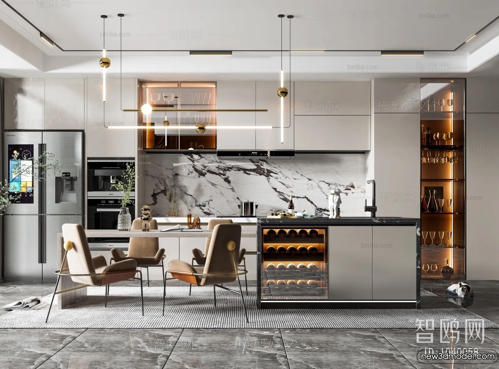 Kitchen - 3D Models - 3D Interior Scenes - 055