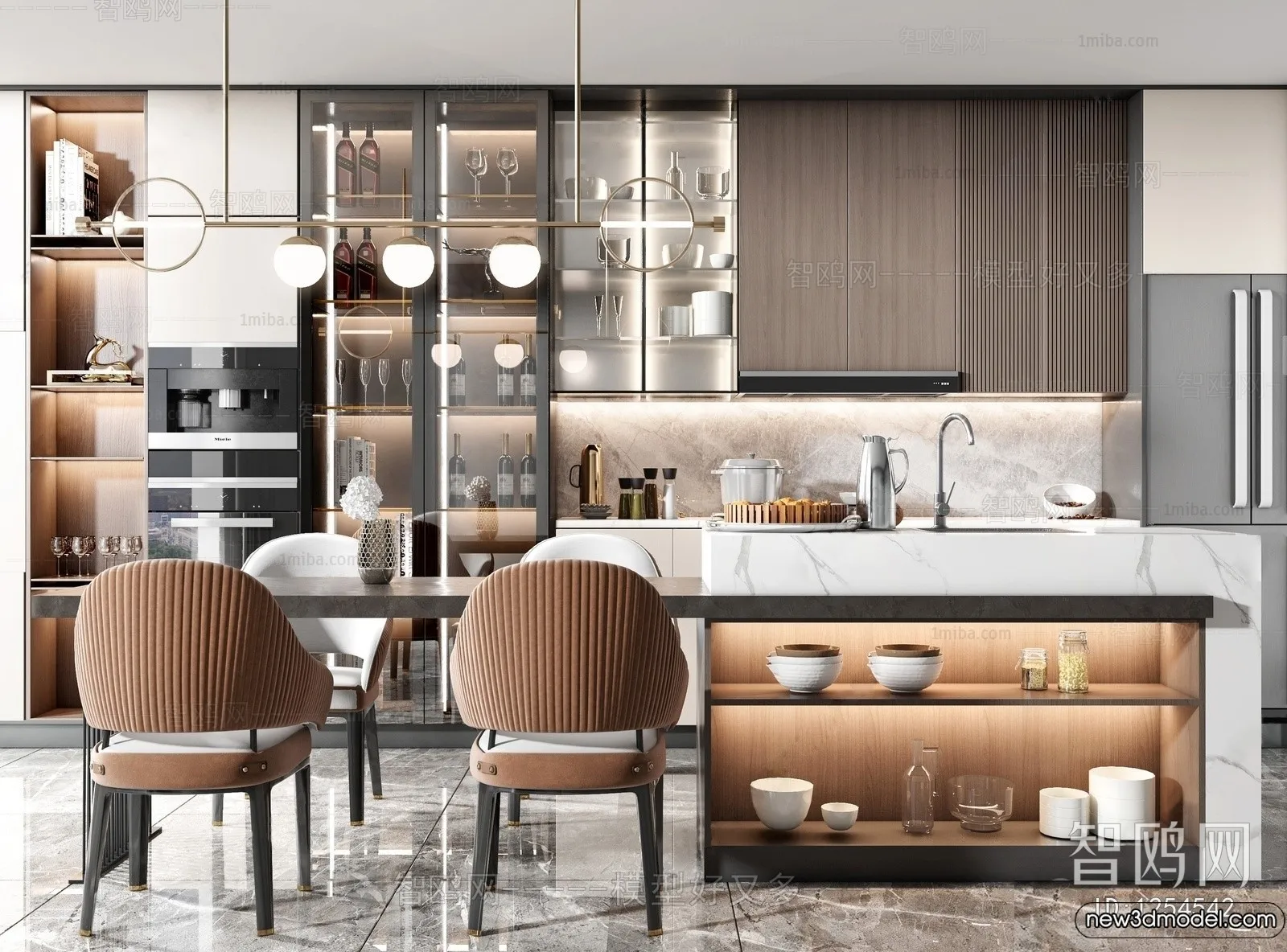 Kitchen - 3D Models - 3D Interior Scenes - 056