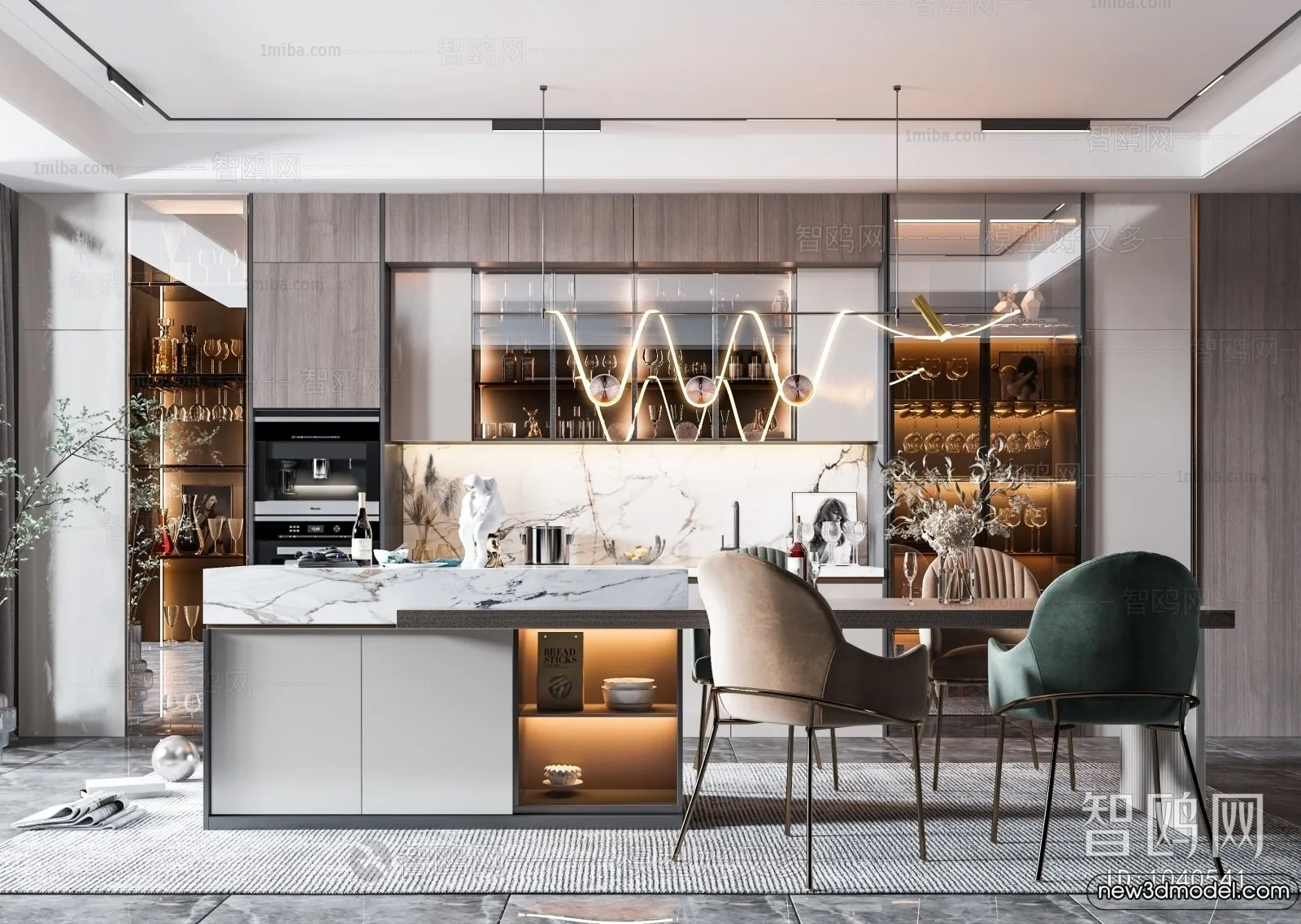 Kitchen - 3D Models - 3D Interior Scenes - 058