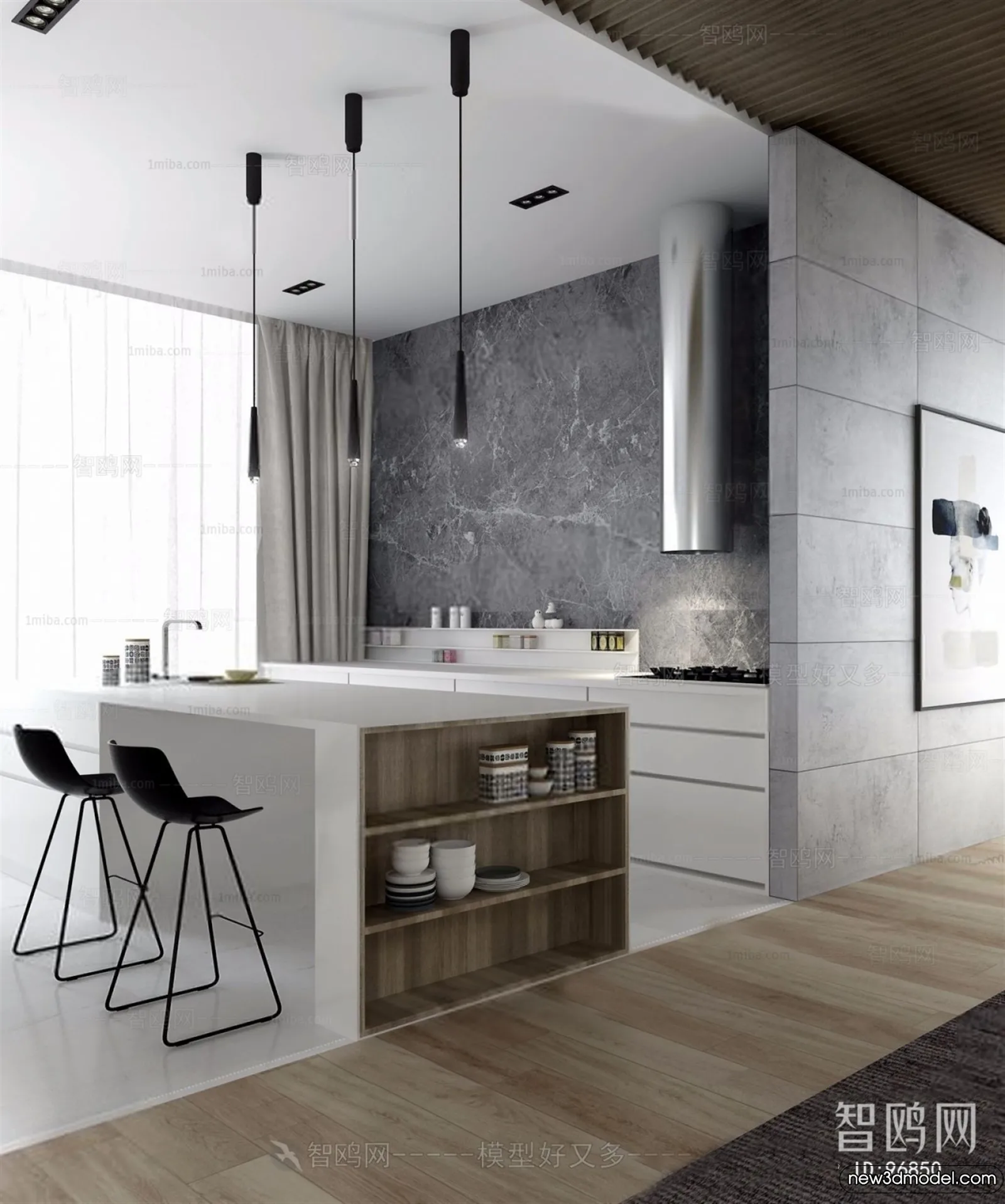Kitchen - 3D Models - 3D Interior Scenes - 069
