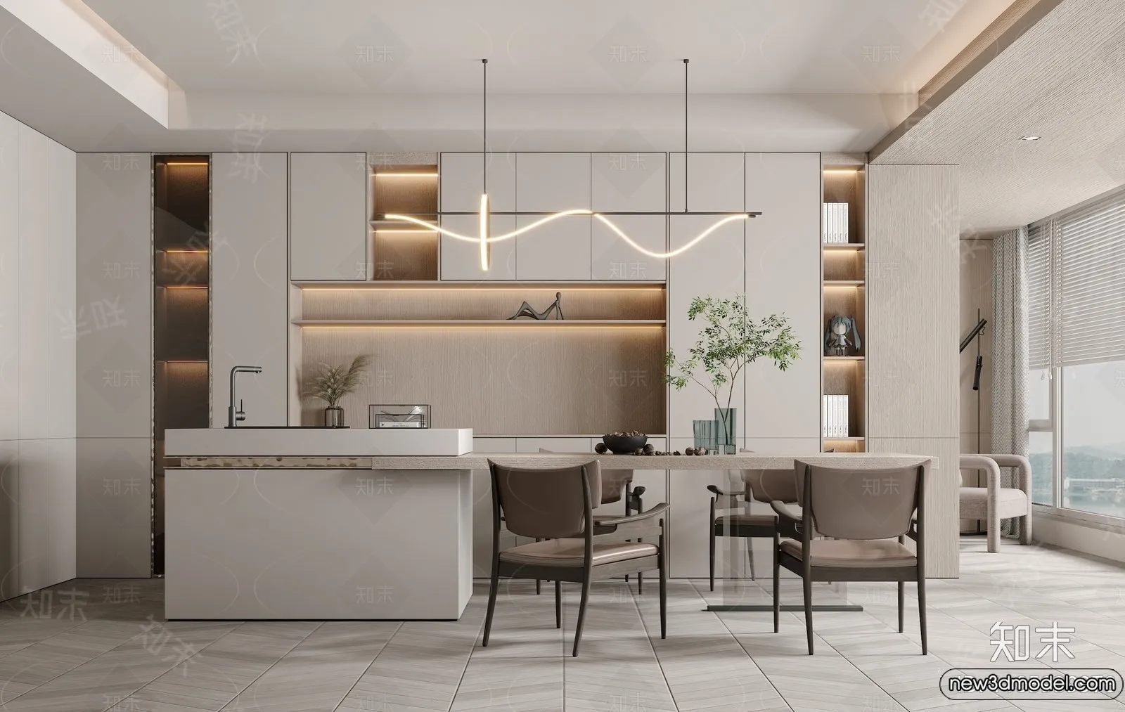 Kitchen - 3D Models - 3D Interior Scenes - 098