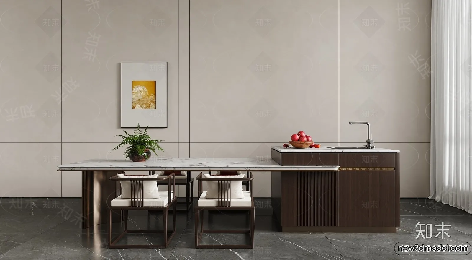 Kitchen - 3D Models - 3D Interior Scenes - 100