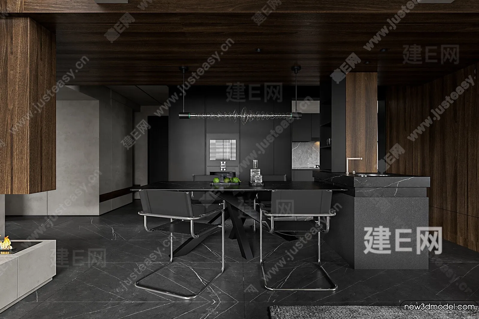 Kitchen - 3D Models - 3D Interior Scenes - 102