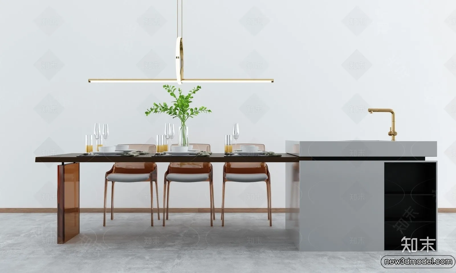 Kitchen - 3D Models - 3D Interior Scenes - 108