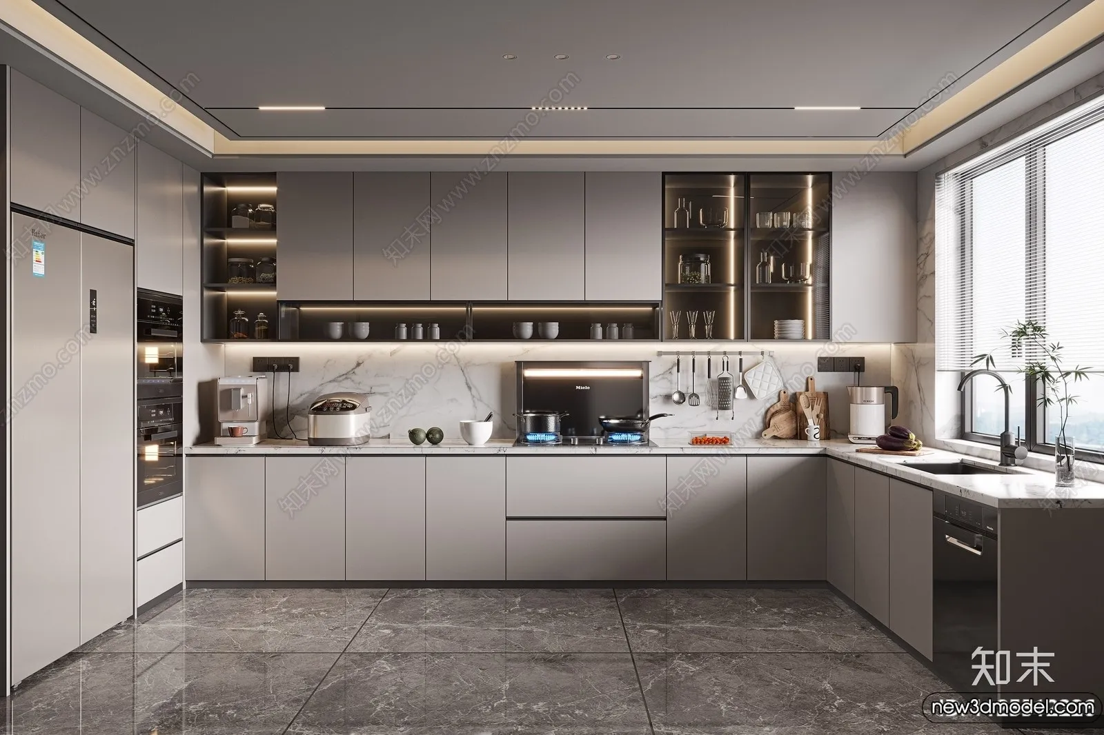 Kitchen - 3D Models - 3D Interior Scenes - 113