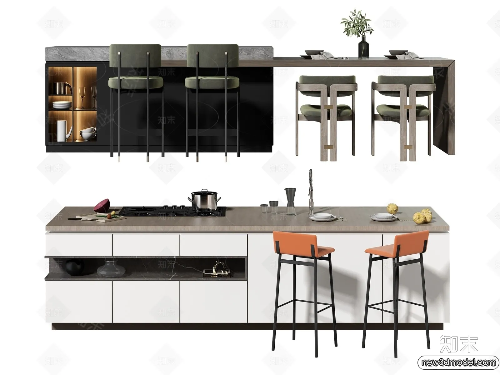 Kitchen - 3D Models - 3D Interior Scenes - 115