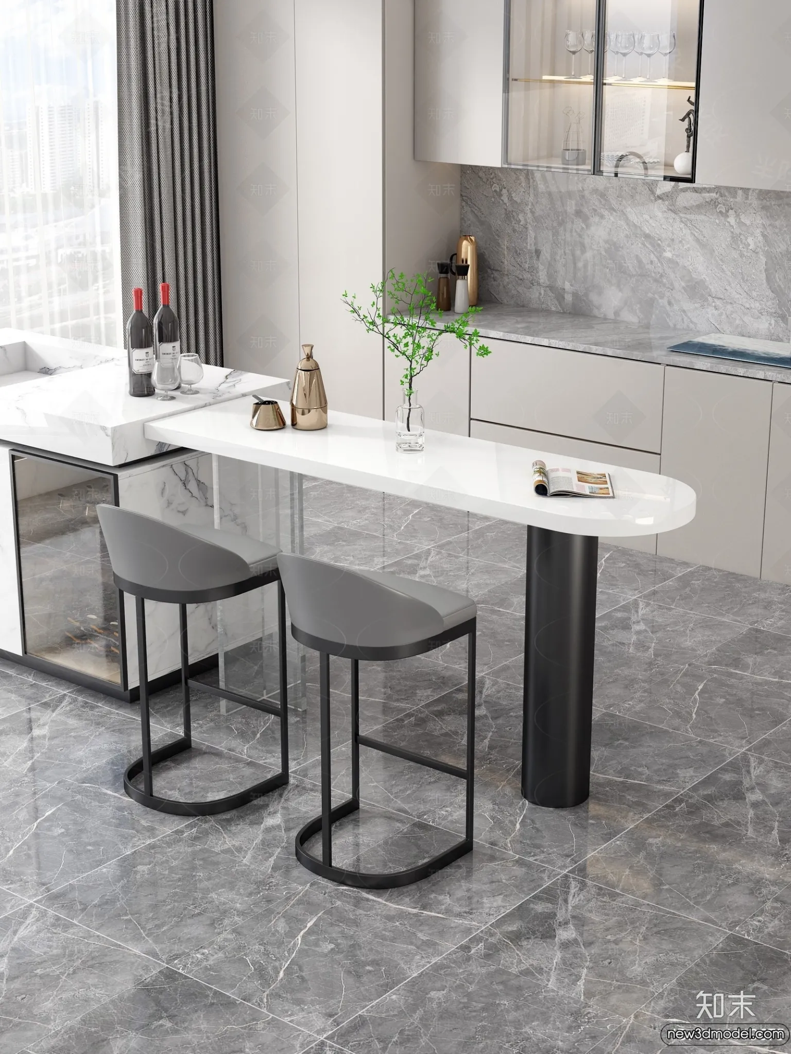 Kitchen - 3D Models - 3D Interior Scenes - 122