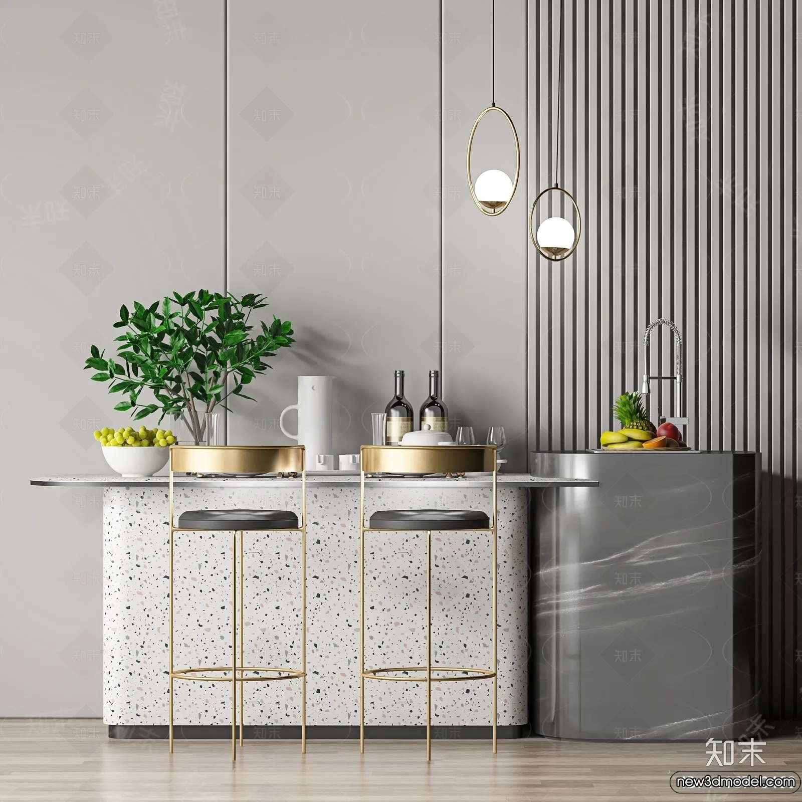 Kitchen - 3D Models - 3D Interior Scenes - 130