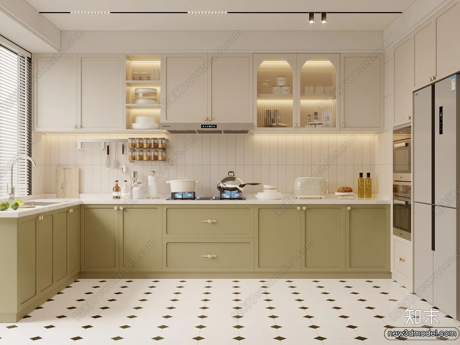 Kitchen - 3D Models - 3D Interior Scenes - 164