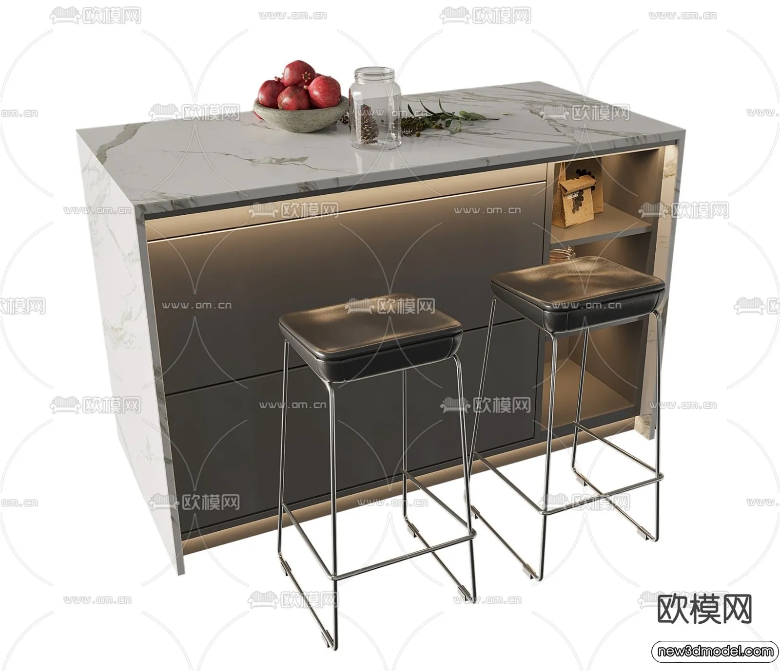 Kitchen - 3D Models - 3D Interior Scenes - 211