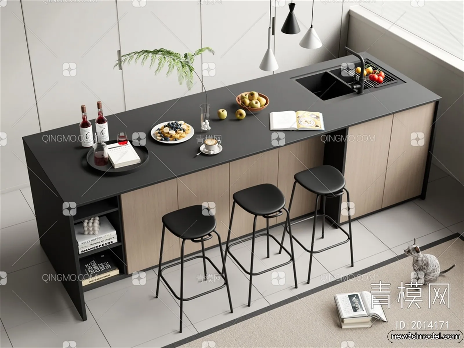 Kitchen - 3D Models - 3D Interior Scenes - 217