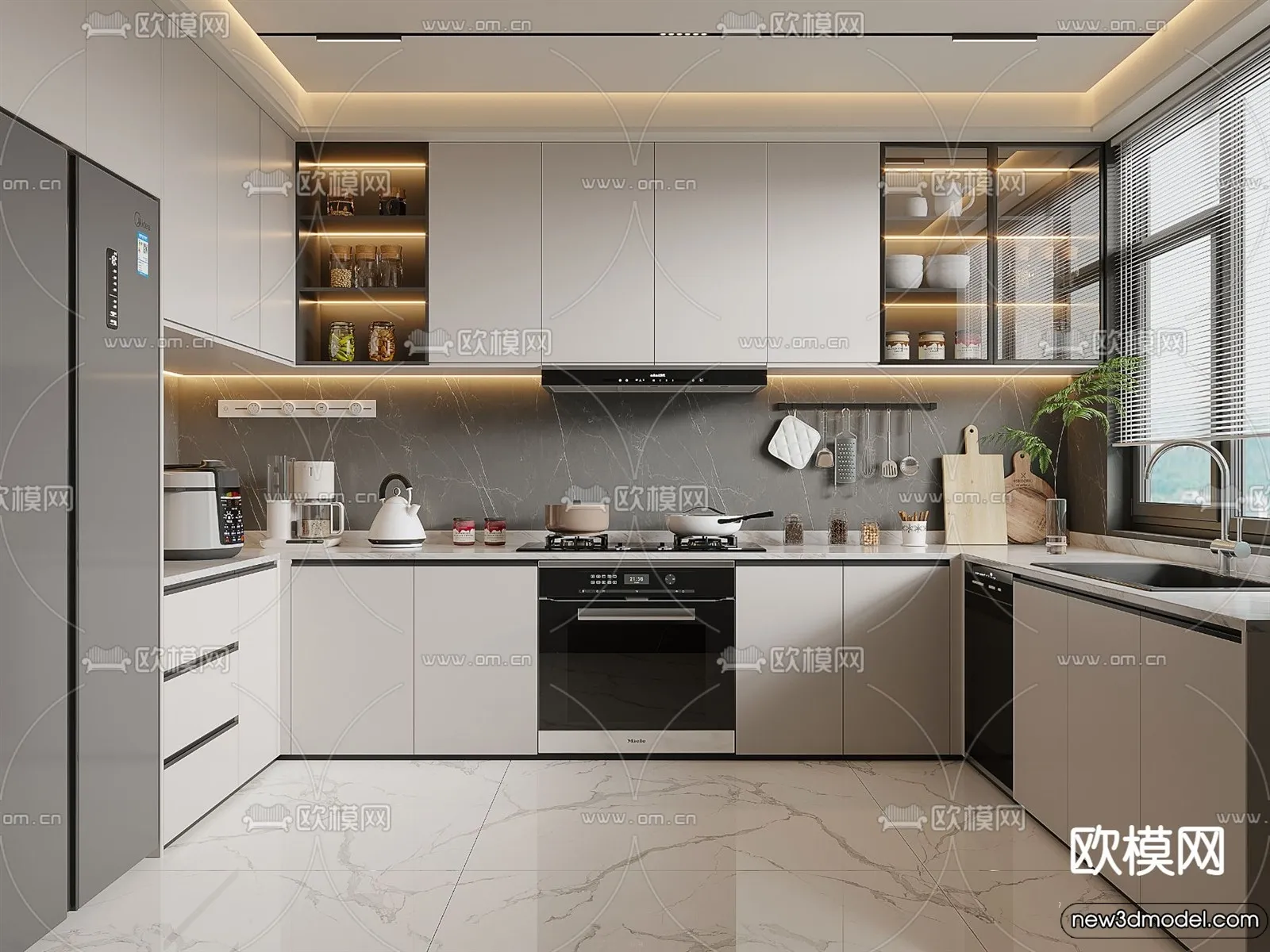 Kitchen - 3D Models - 3D Interior Scenes - 226