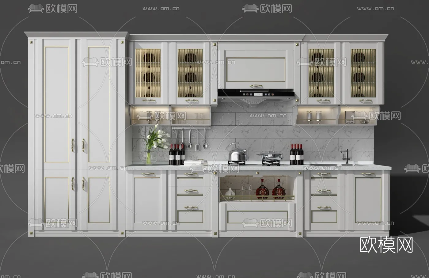 KITCHEN 3D MODELS - 3D Model For Interior Design - 11583