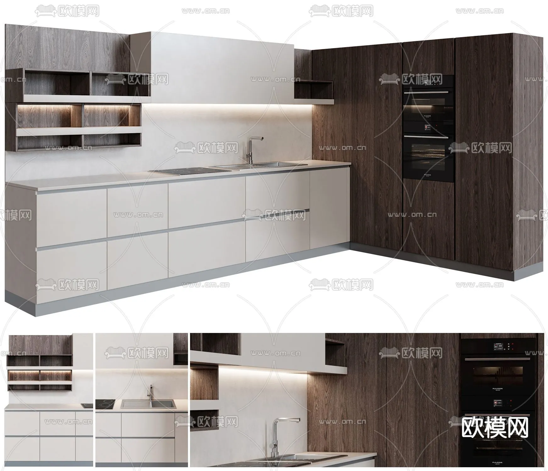 KITCHEN 3D MODELS - 3D Model For Interior Design - 11584