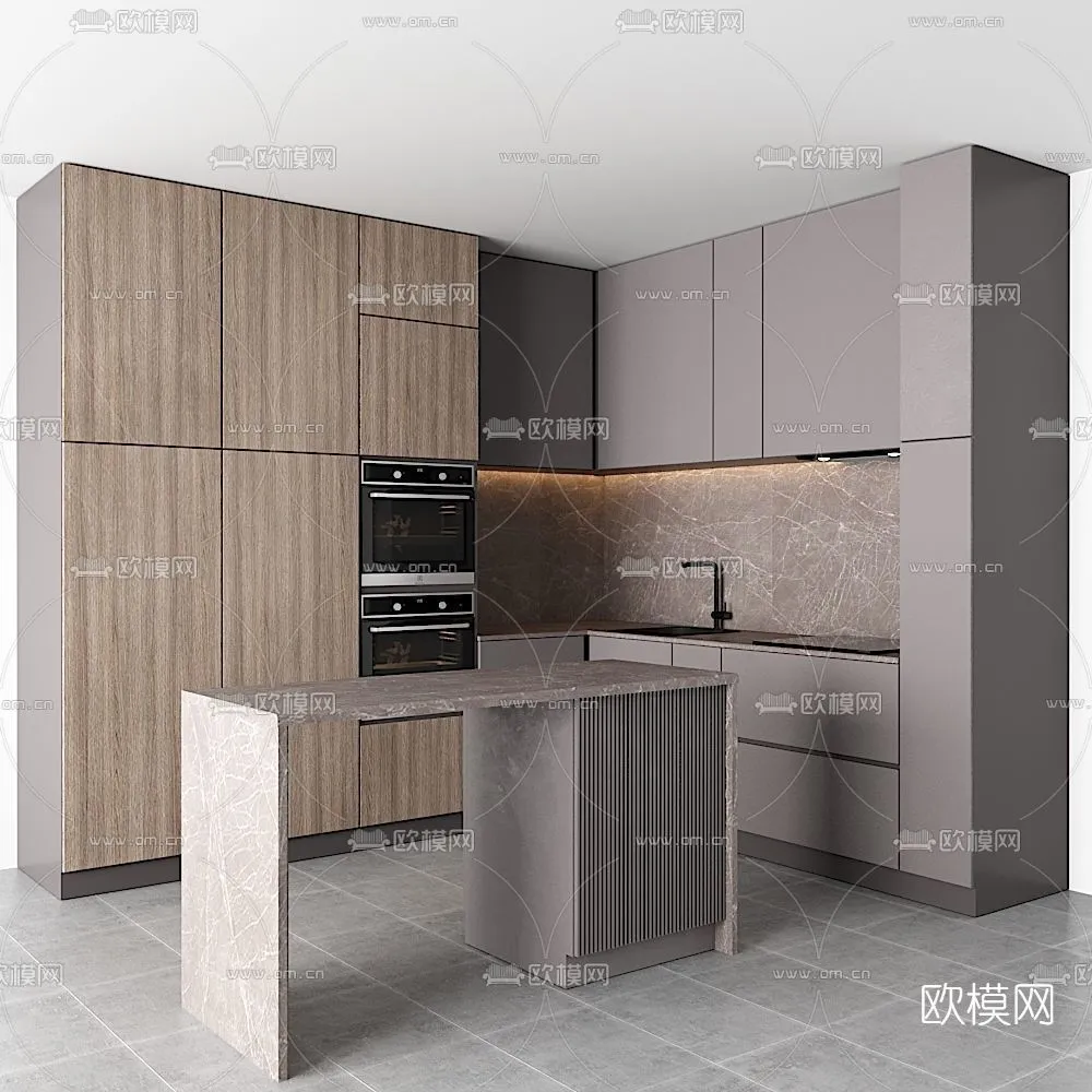 KITCHEN 3D MODELS - 3D Model For Interior Design - 11588