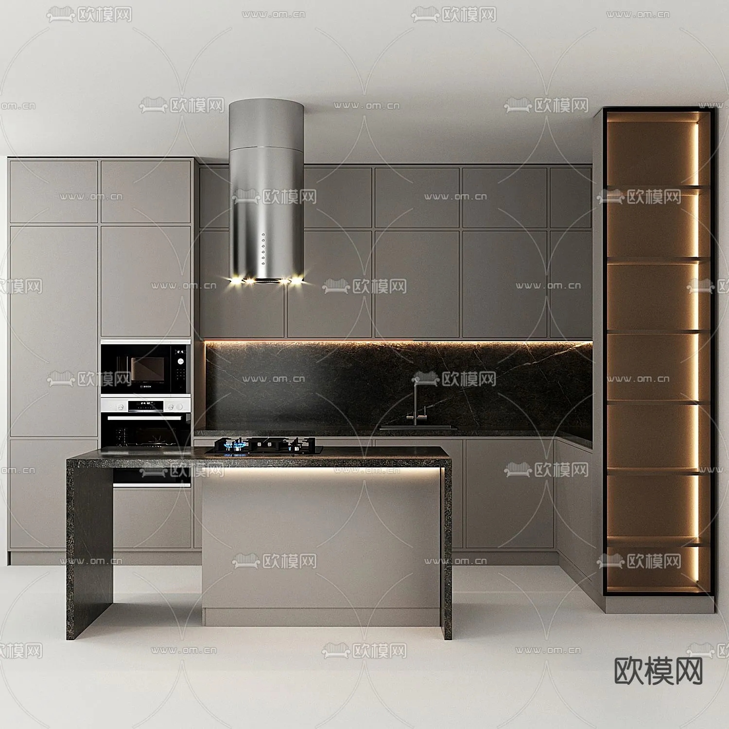 KITCHEN 3D MODELS - 3D Model For Interior Design - 11591