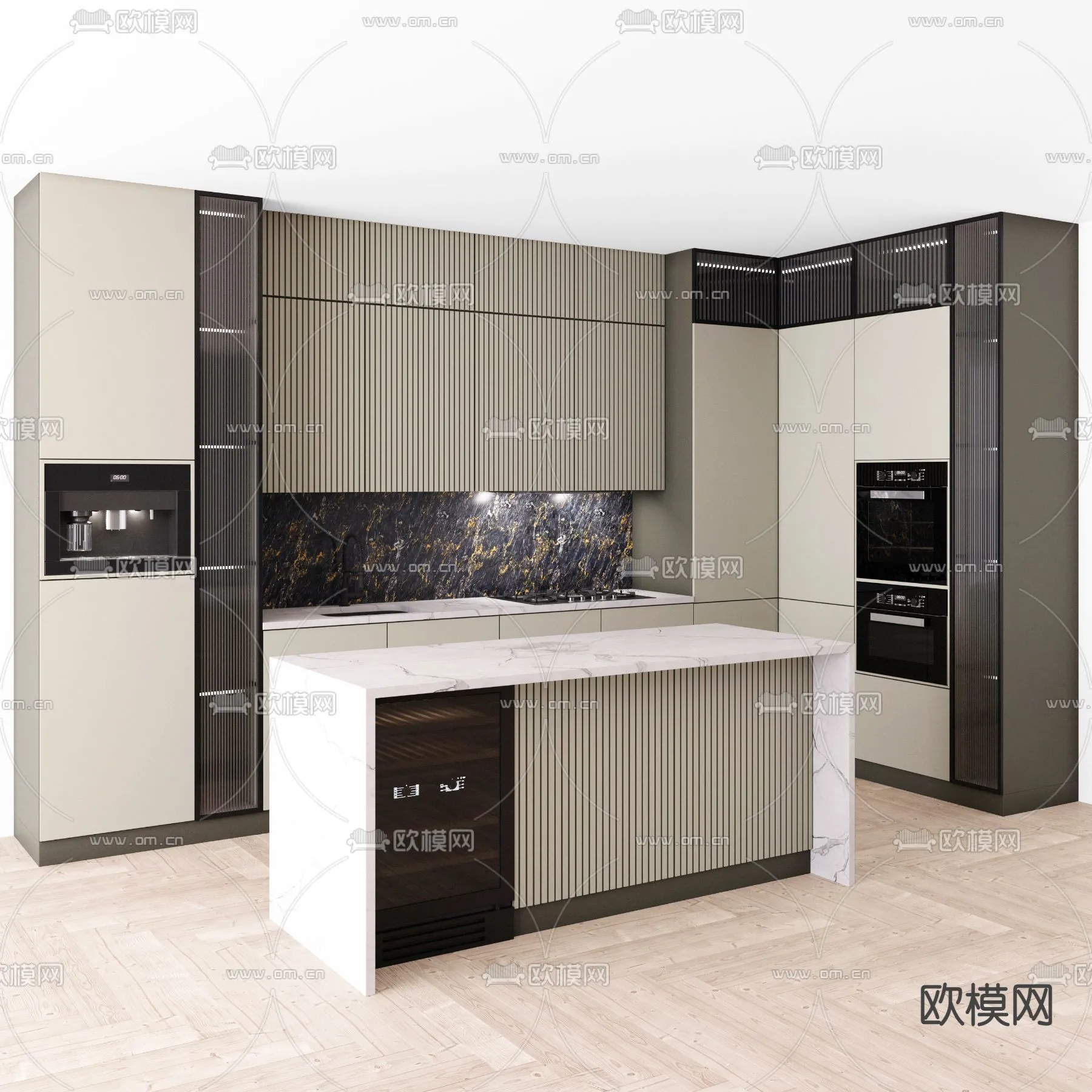 KITCHEN 3D MODELS - 3D Model For Interior Design - 11592