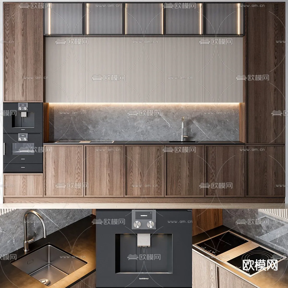 KITCHEN 3D MODELS - 3D Model For Interior Design - 11596