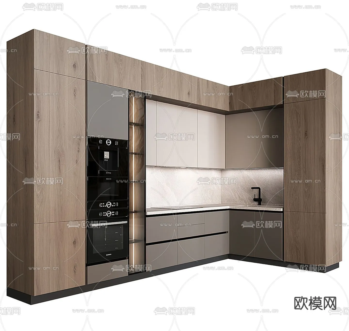 KITCHEN 3D MODELS - 3D Model For Interior Design - 11597