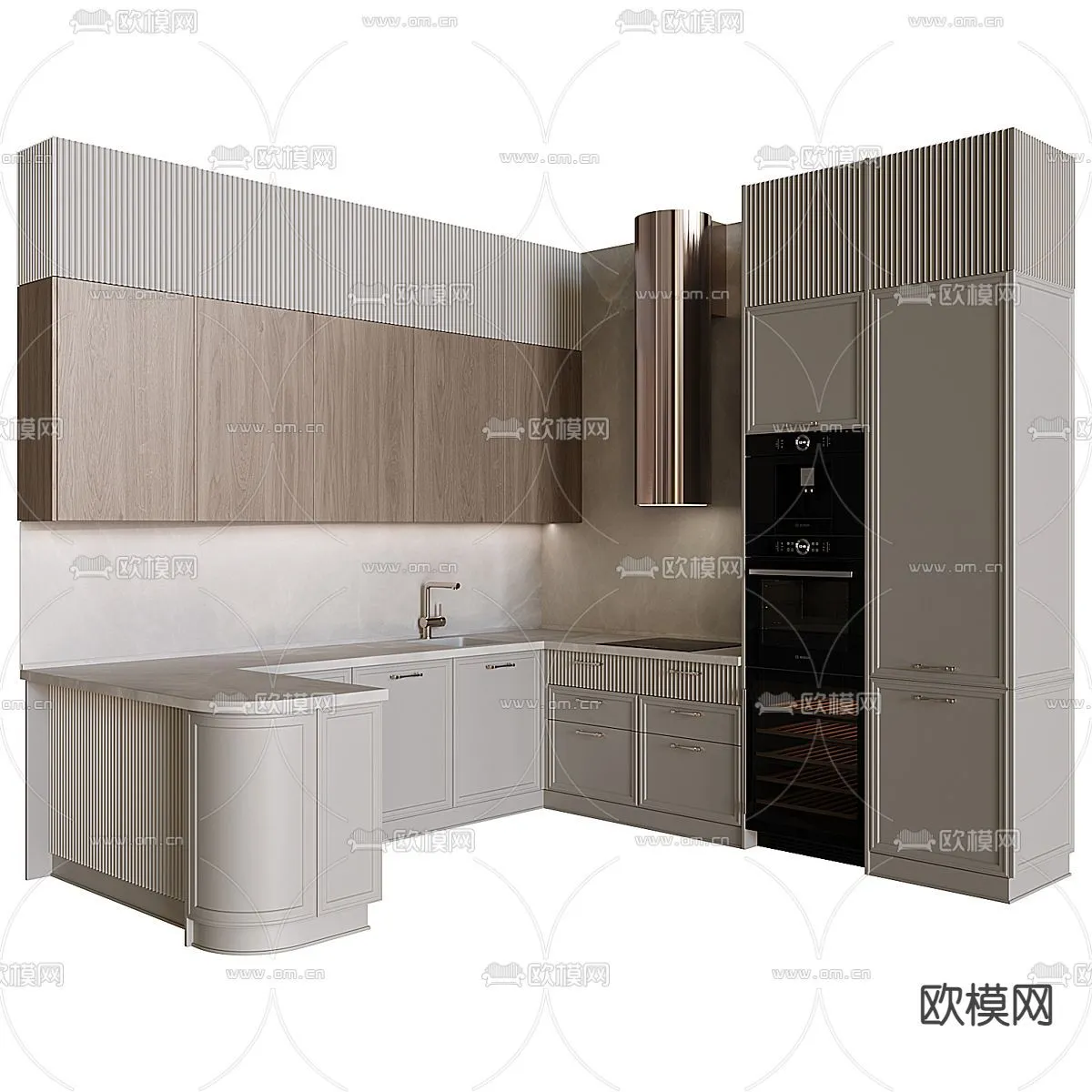 KITCHEN 3D MODELS - 3D Model For Interior Design - 11599