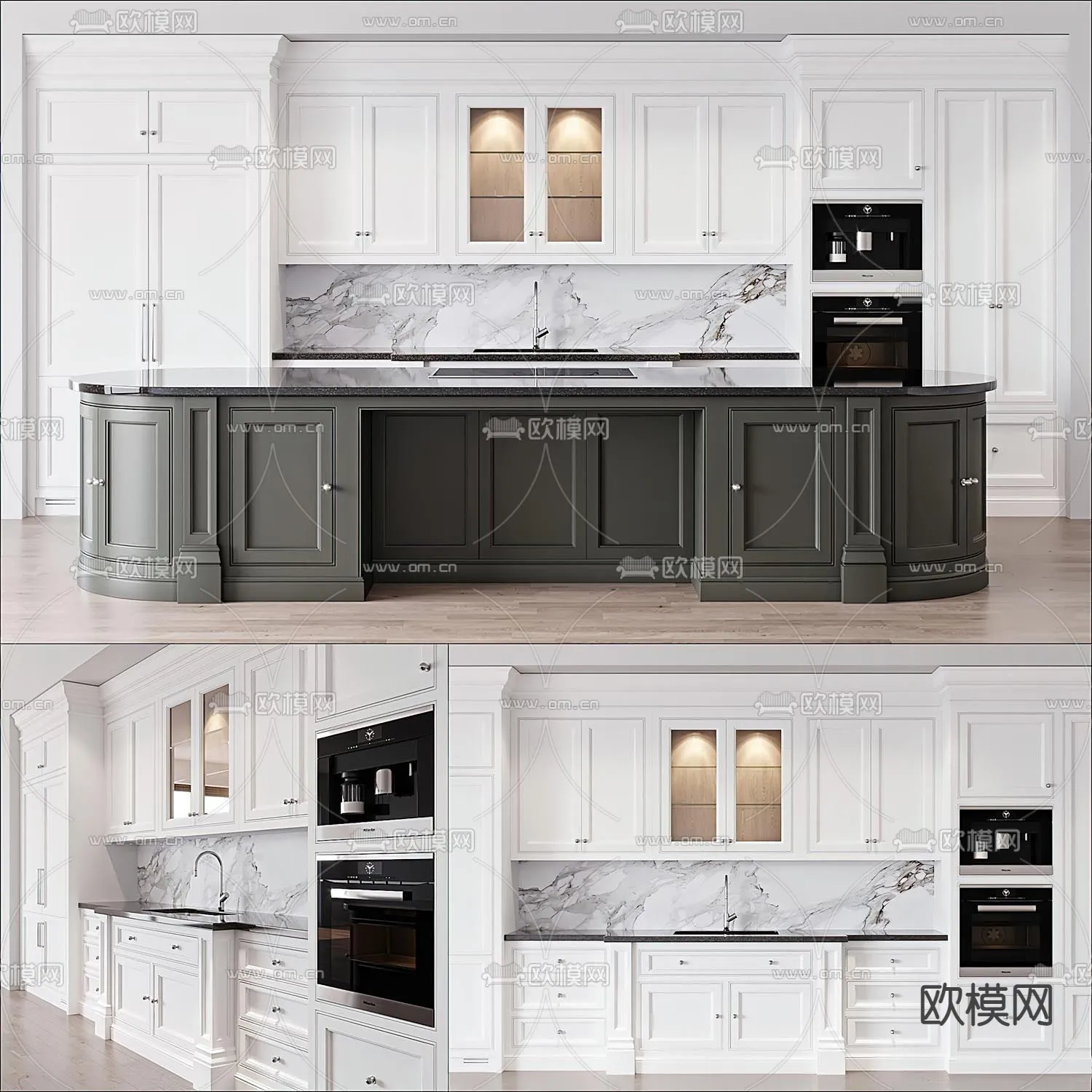 KITCHEN 3D MODELS - 3D Model For Interior Design - 11600