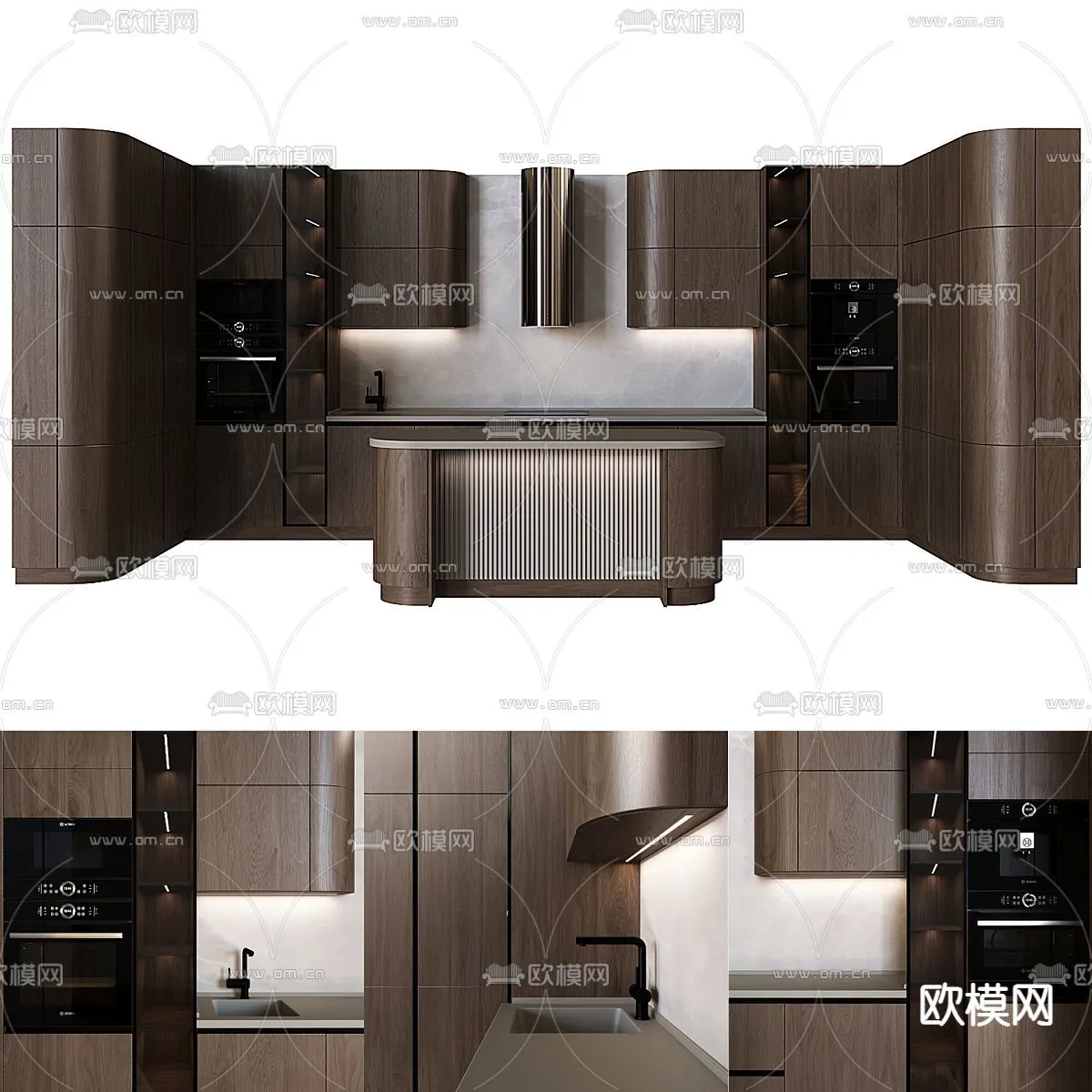 KITCHEN 3D MODELS - 3D Model For Interior Design - 11602