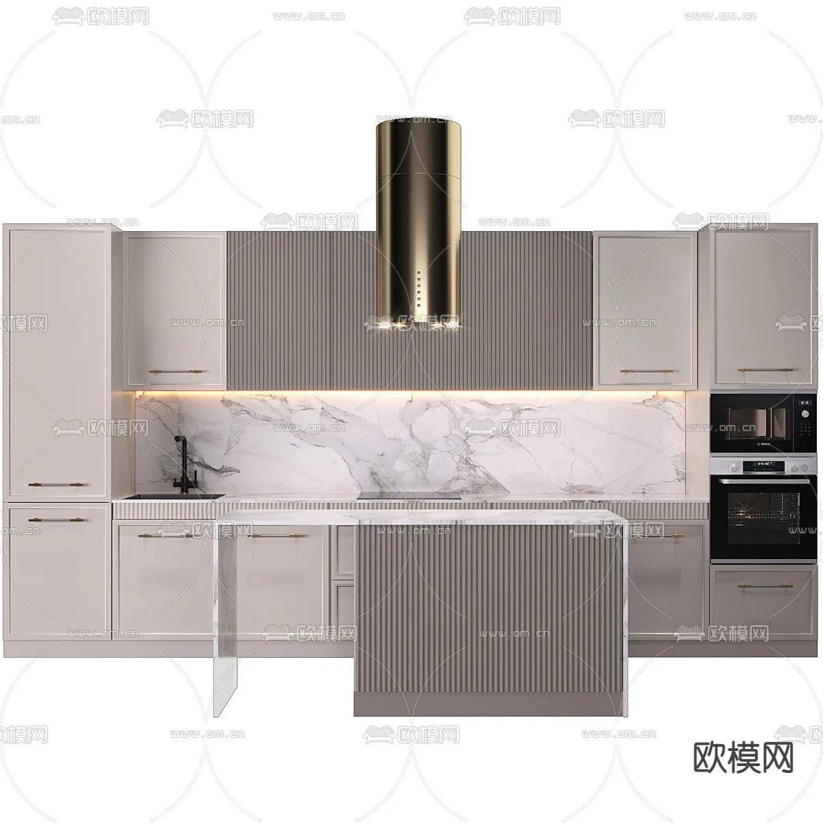 KITCHEN 3D MODELS - 3D Model For Interior Design - 11604