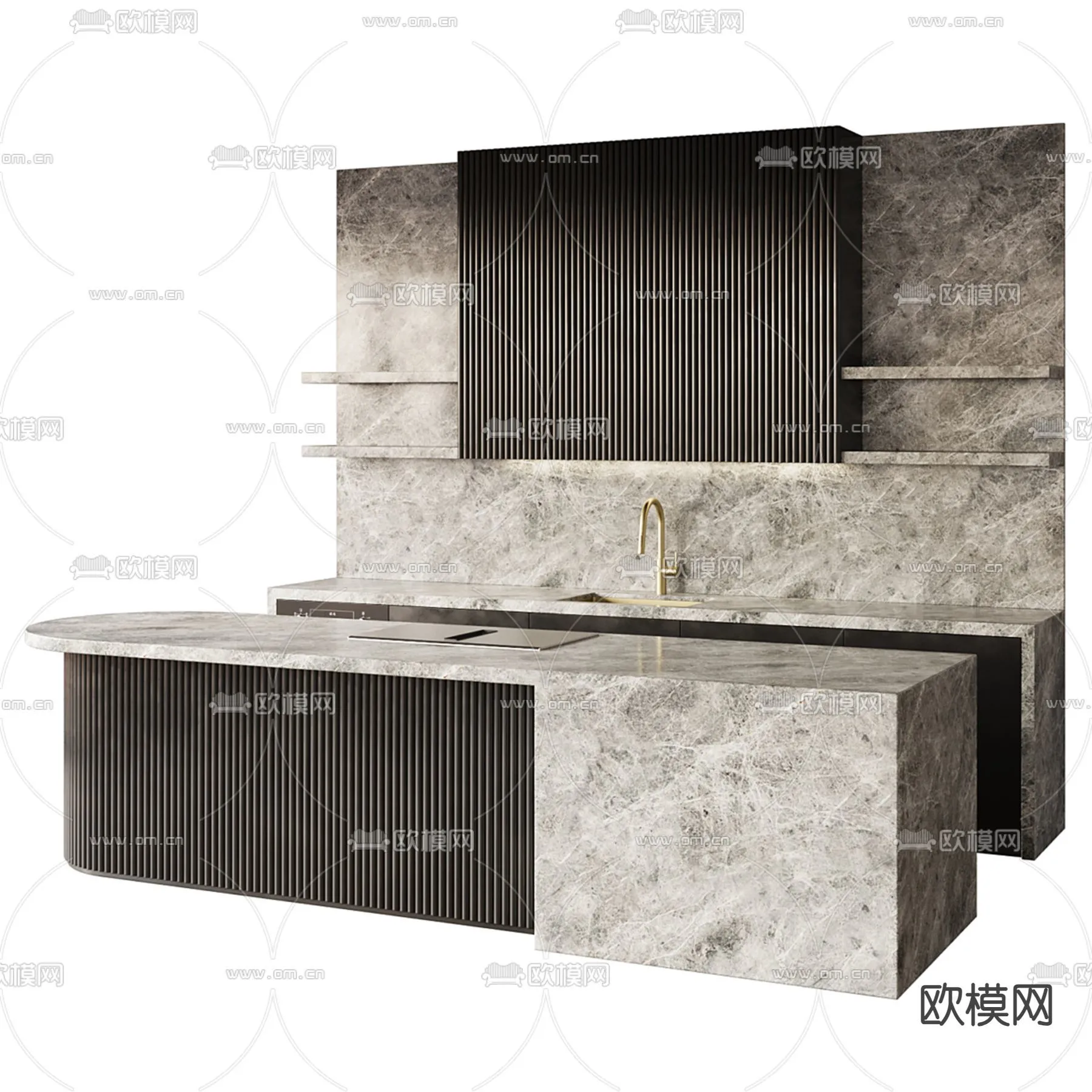 KITCHEN 3D MODELS - 3D Model For Interior Design - 11608