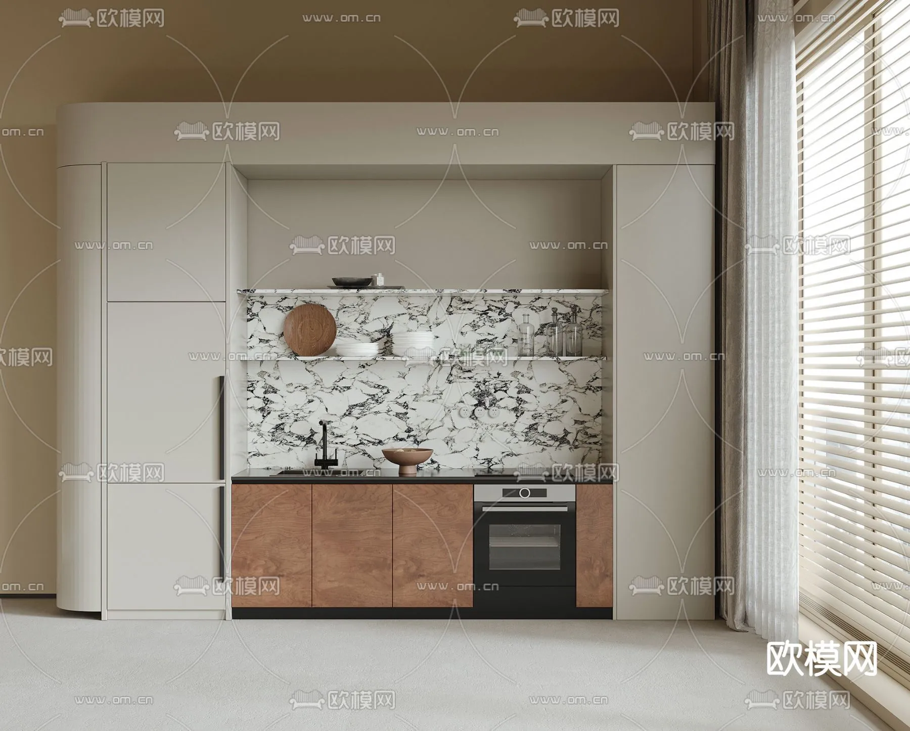 KITCHEN 3D MODELS - 3D Model For Interior Design - 11610