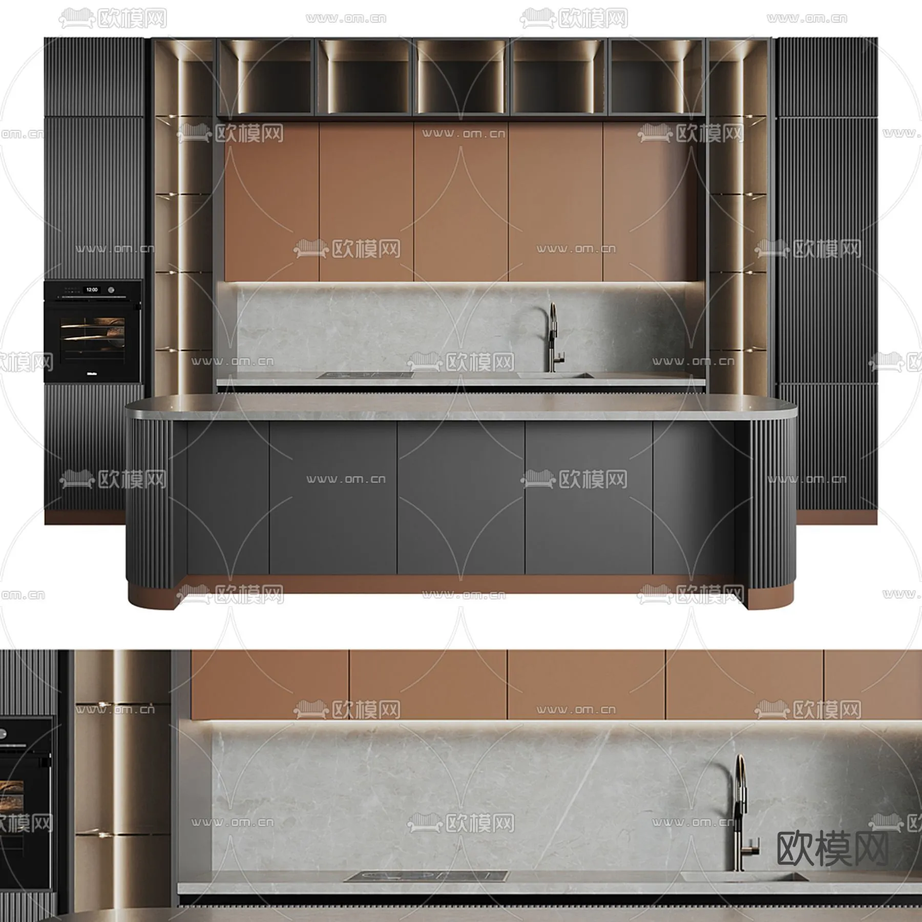 KITCHEN 3D MODELS - 3D Model For Interior Design - 11612