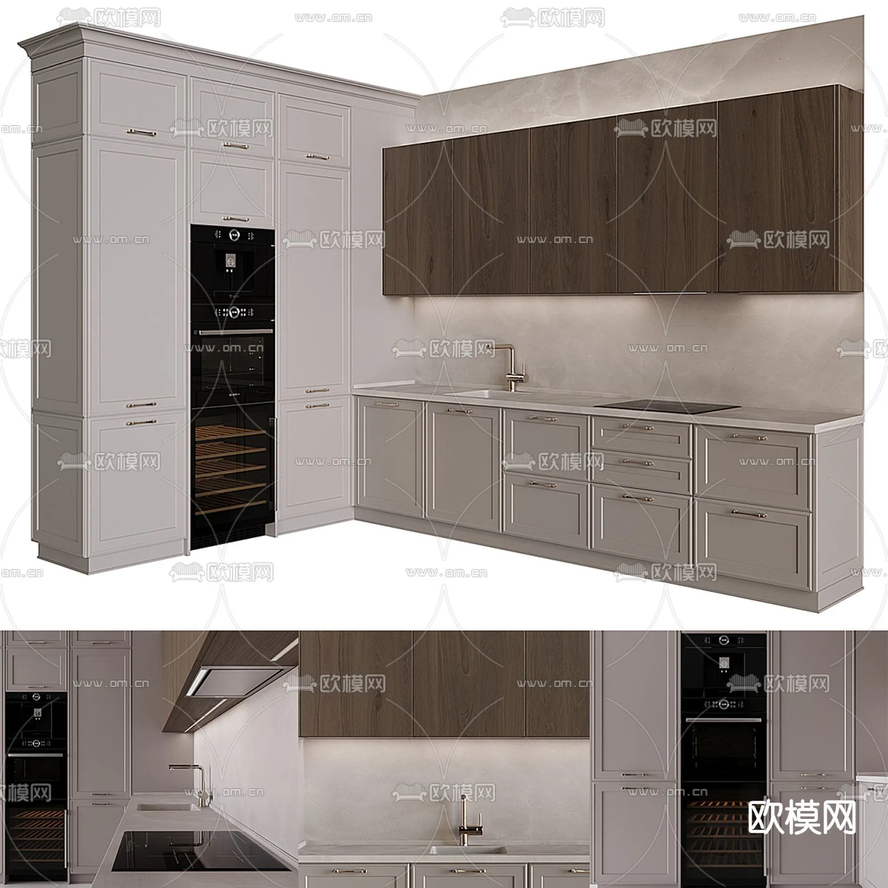 KITCHEN 3D MODELS - 3D Model For Interior Design - 11614