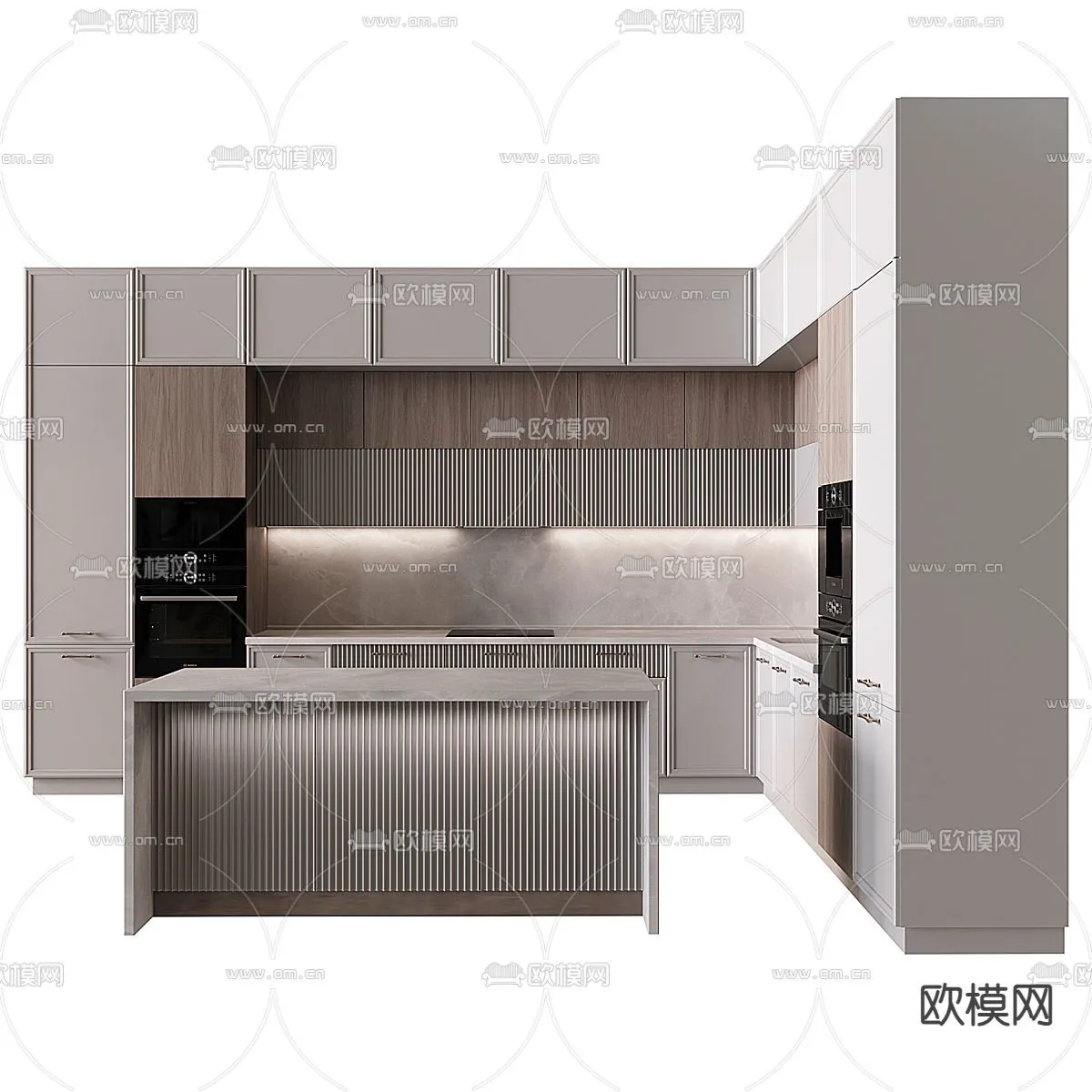 KITCHEN 3D MODELS - 3D Model For Interior Design - 11618