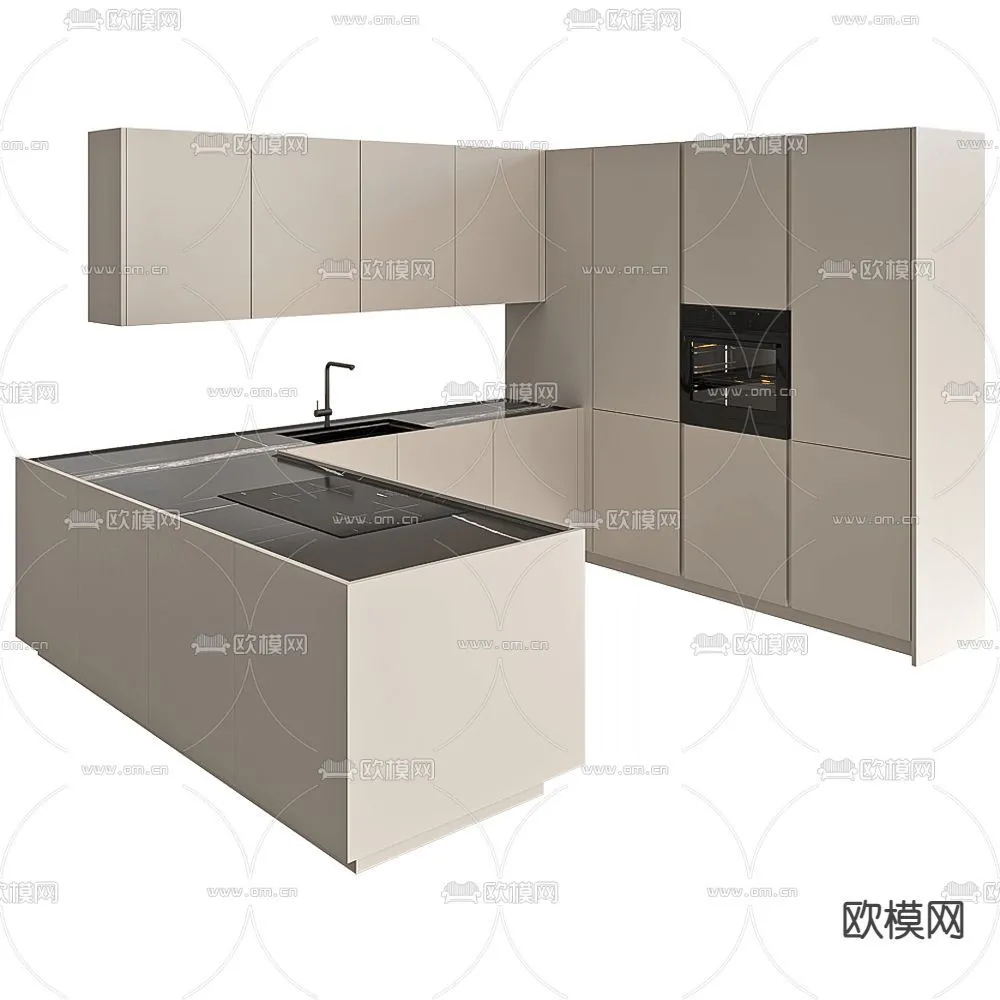 KITCHEN 3D MODELS - 3D Model For Interior Design - 11619