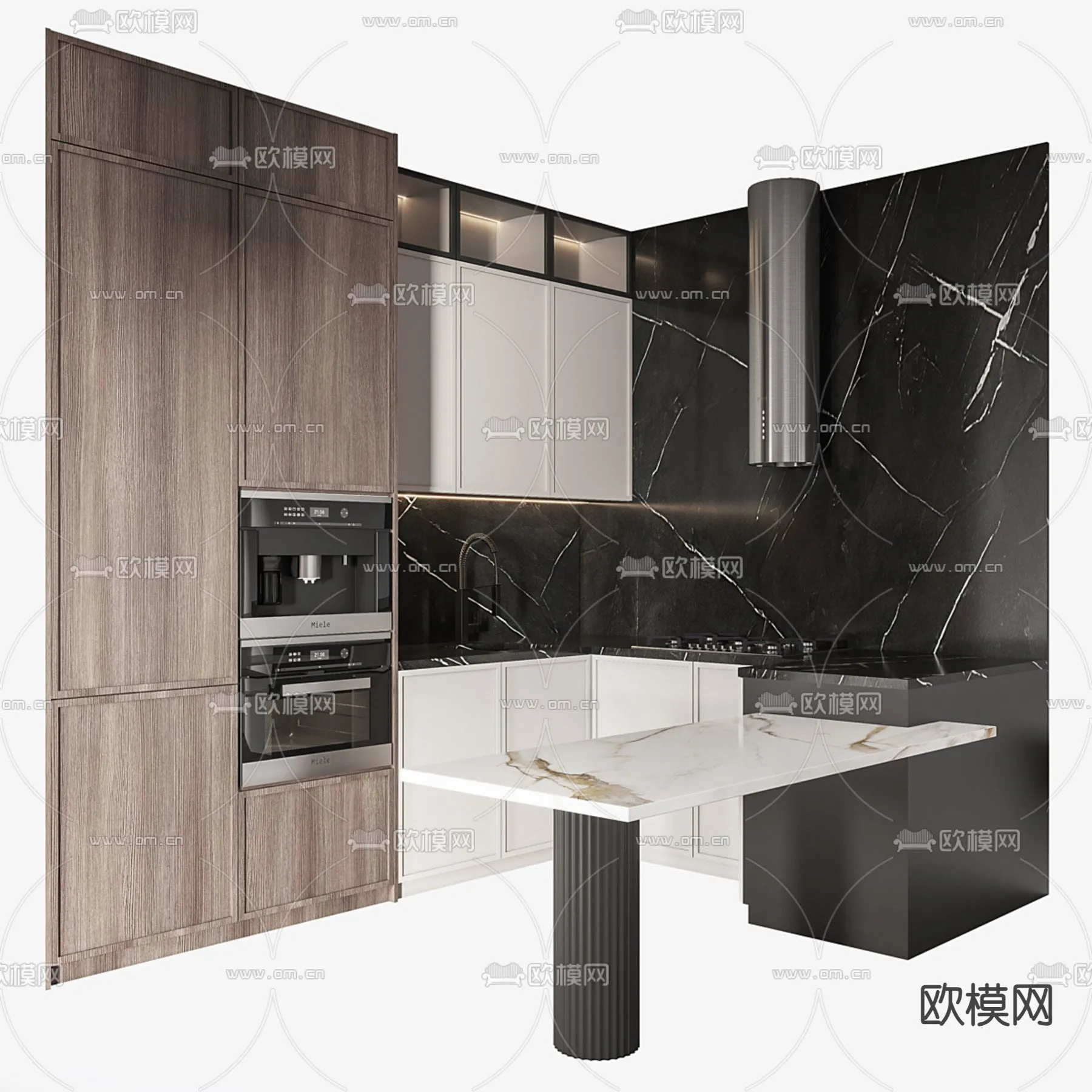 KITCHEN 3D MODELS - 3D Model For Interior Design - 11622