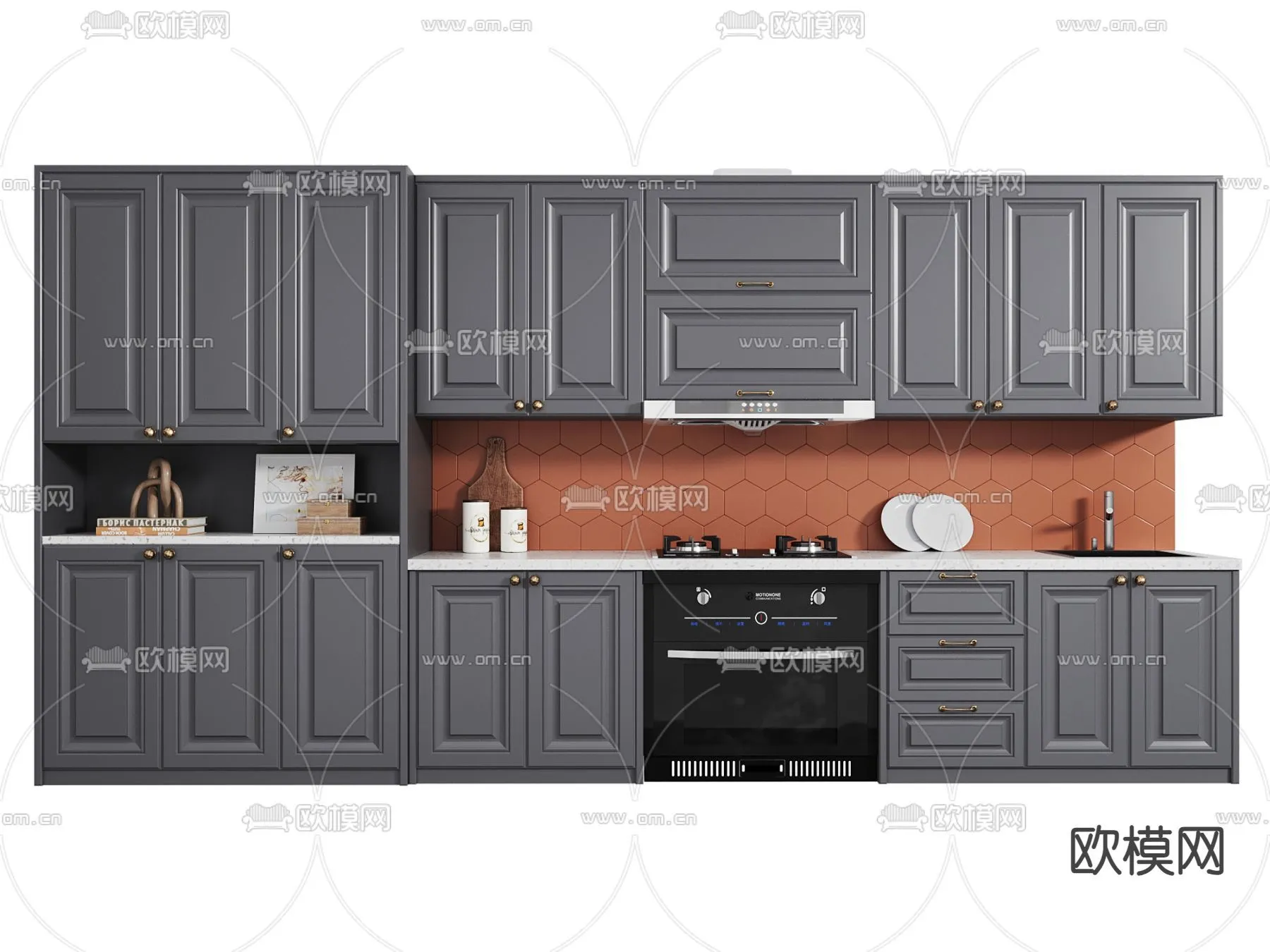 KITCHEN 3D MODELS - 3D Model For Interior Design - 11624