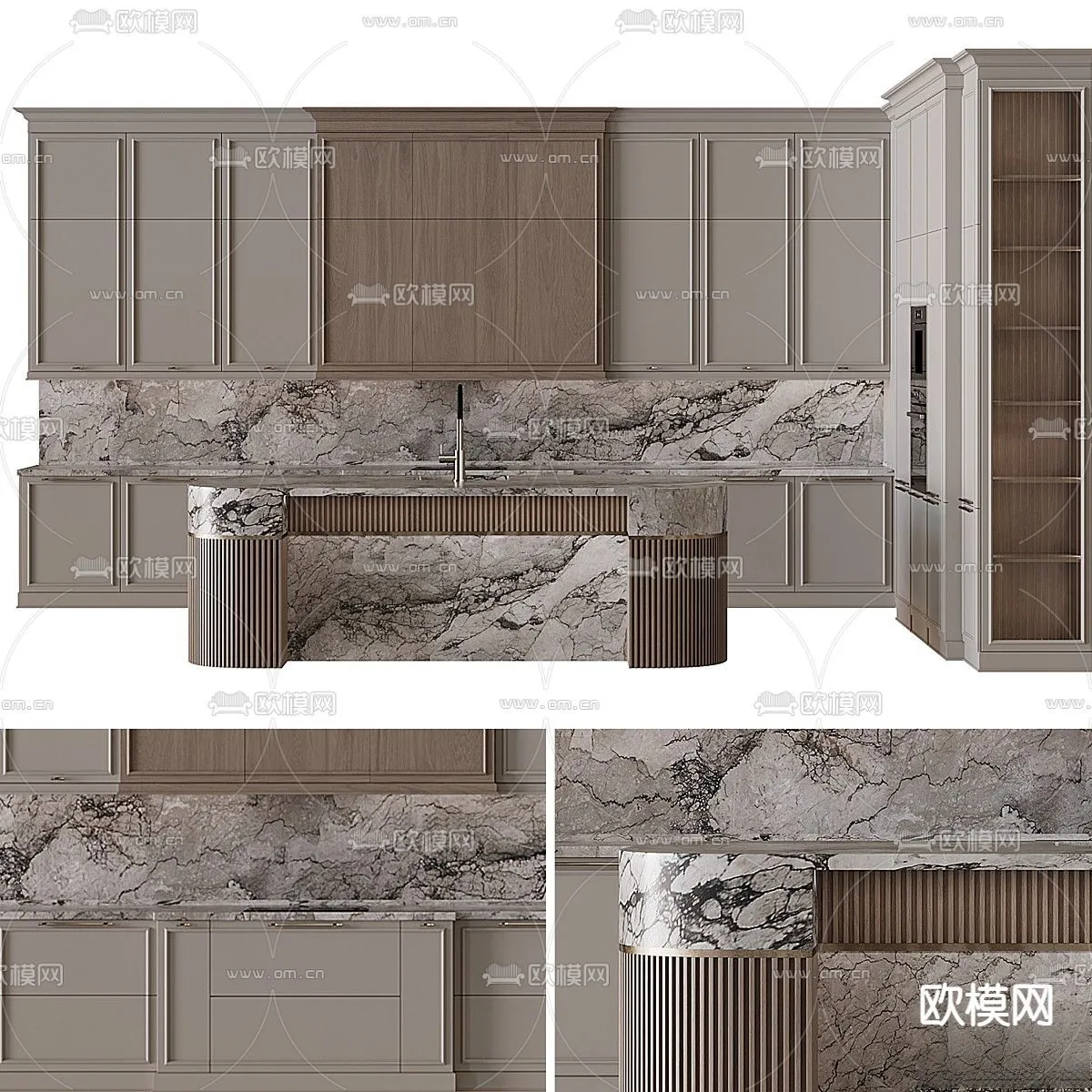 KITCHEN 3D MODELS - 3D Model For Interior Design - 11625