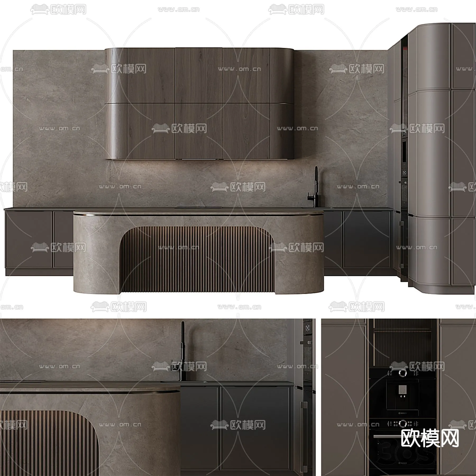 KITCHEN 3D MODELS - 3D Model For Interior Design - 11628