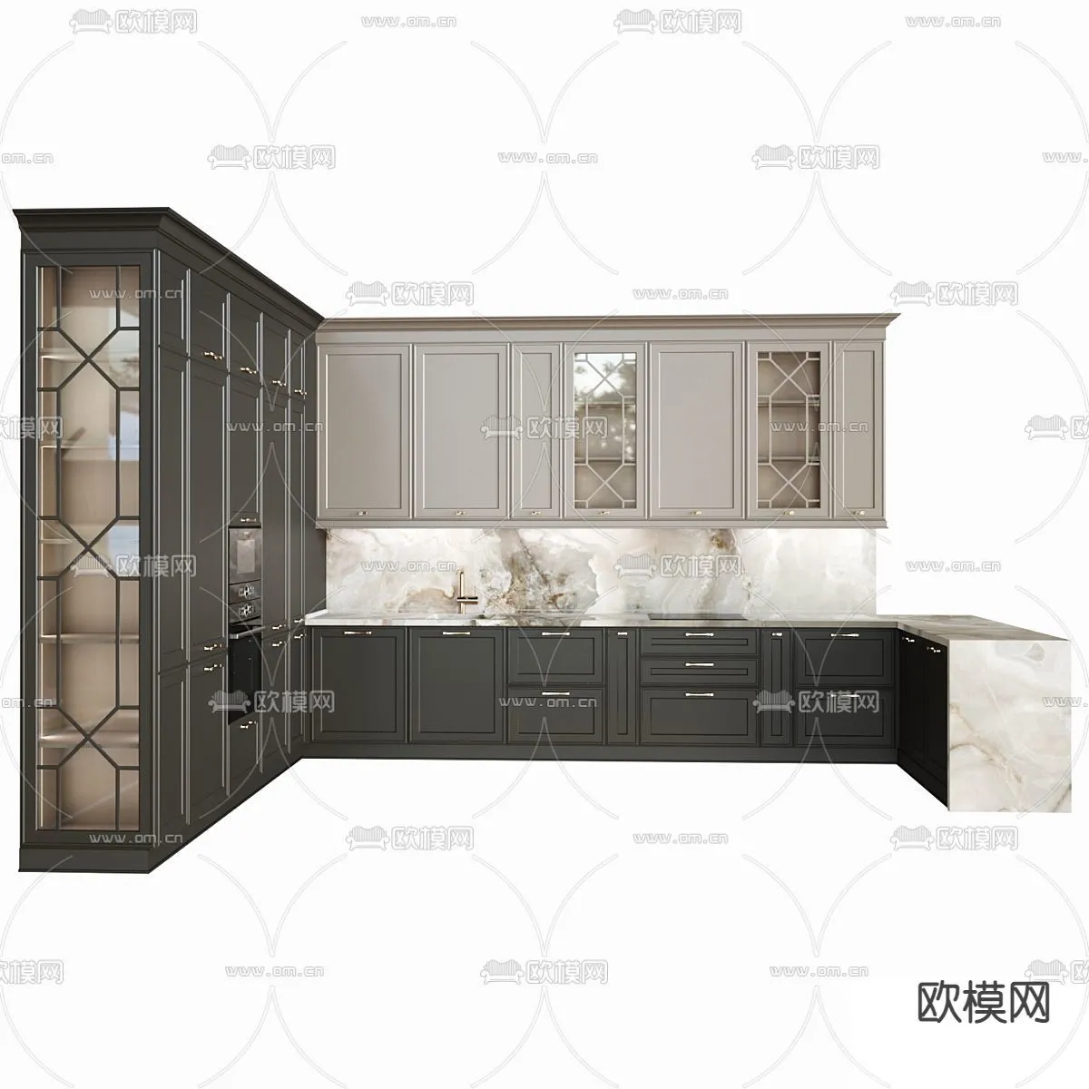 KITCHEN 3D MODELS - 3D Model For Interior Design - 11630